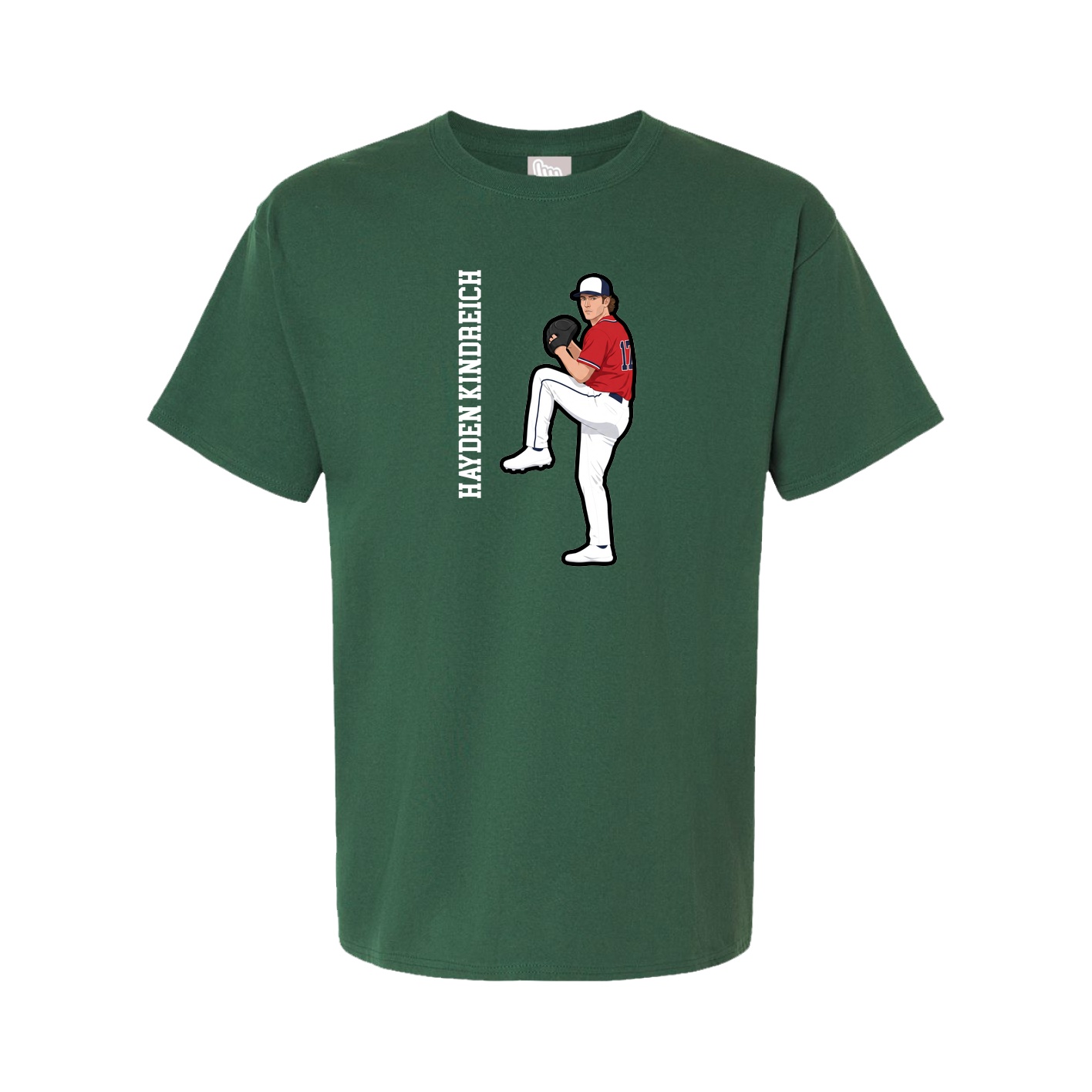Tee — Name Vertical in Green