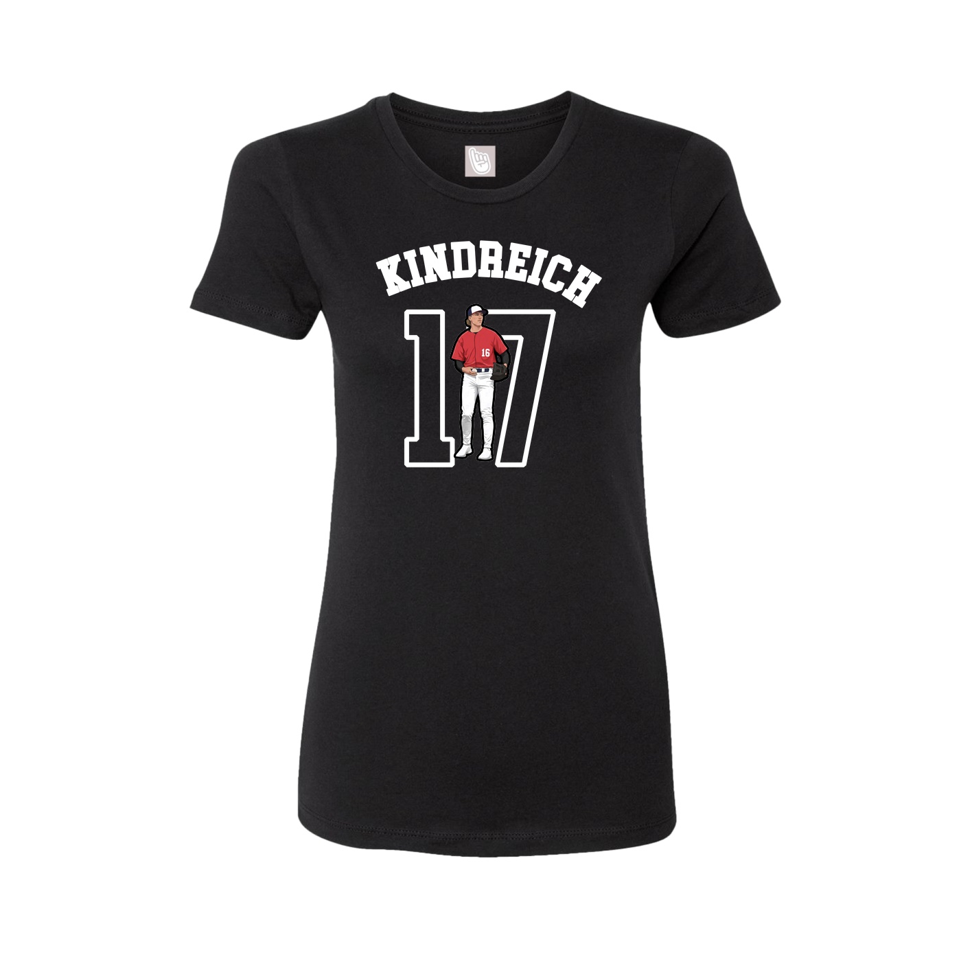 Fitted Women's Tee — Shirsey Arch in Black