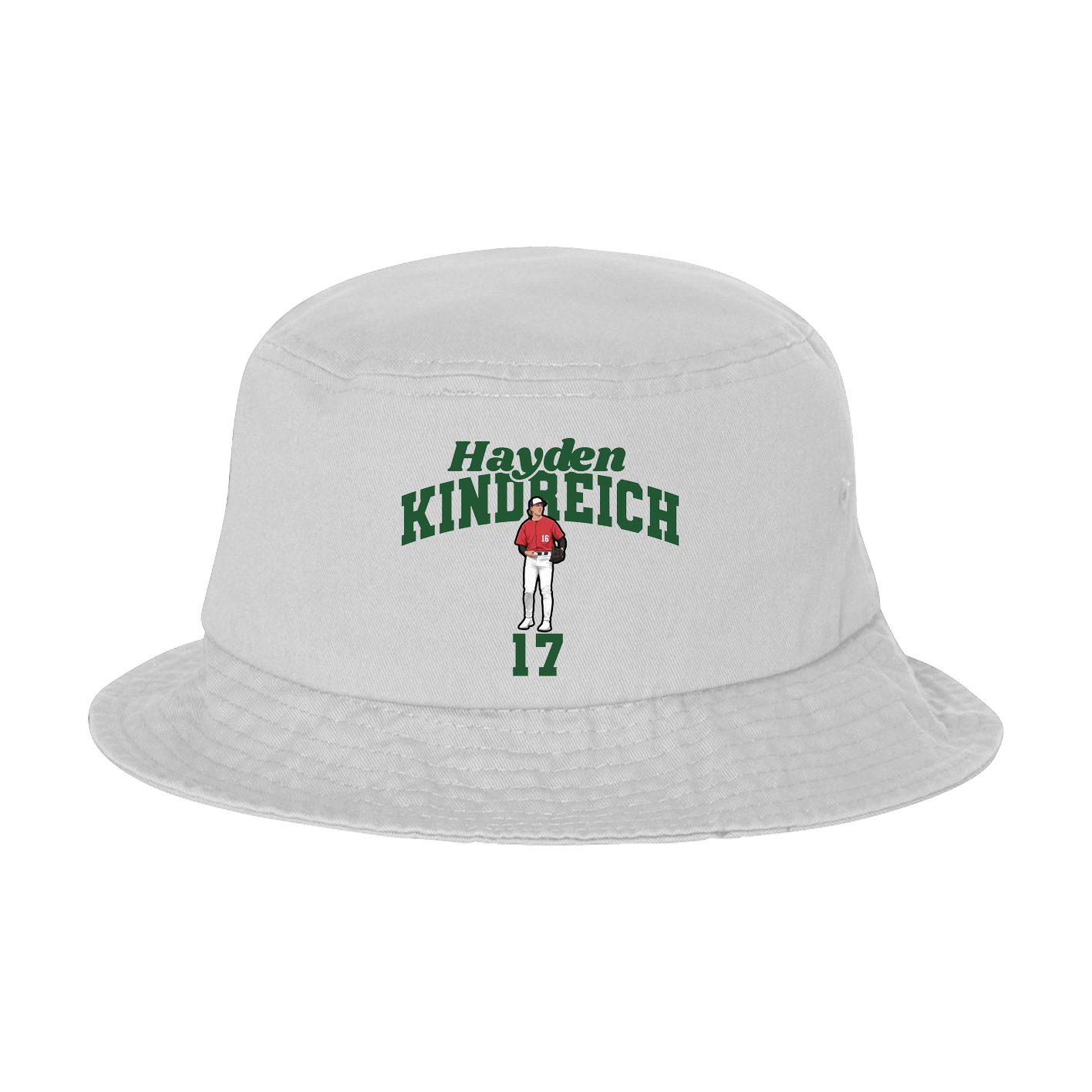Bucket Cap — Signature Arch in White