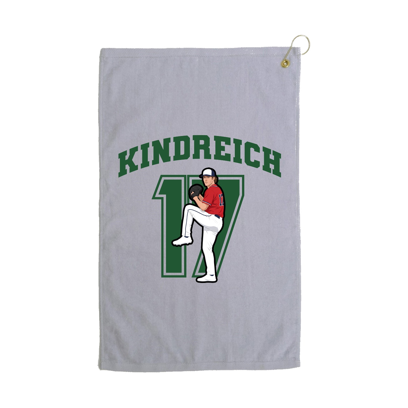 Golf Towel — Number in Grey