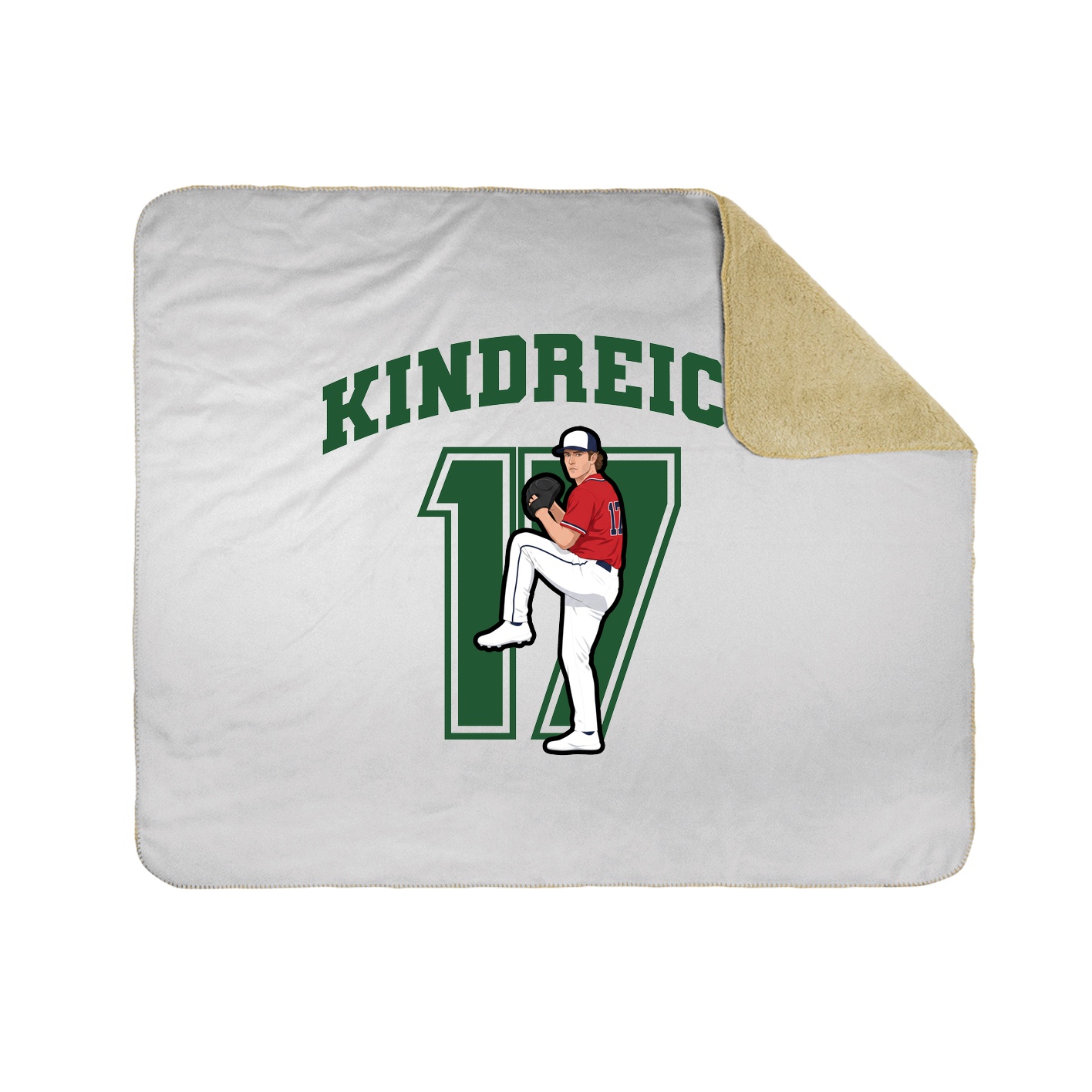 Throw Blanket — Number in White