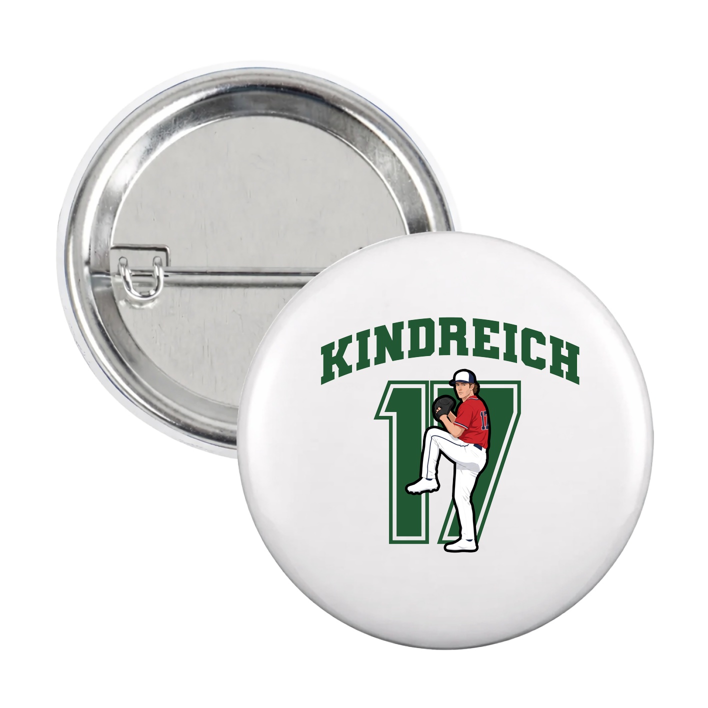 Game Day Button — Number in White