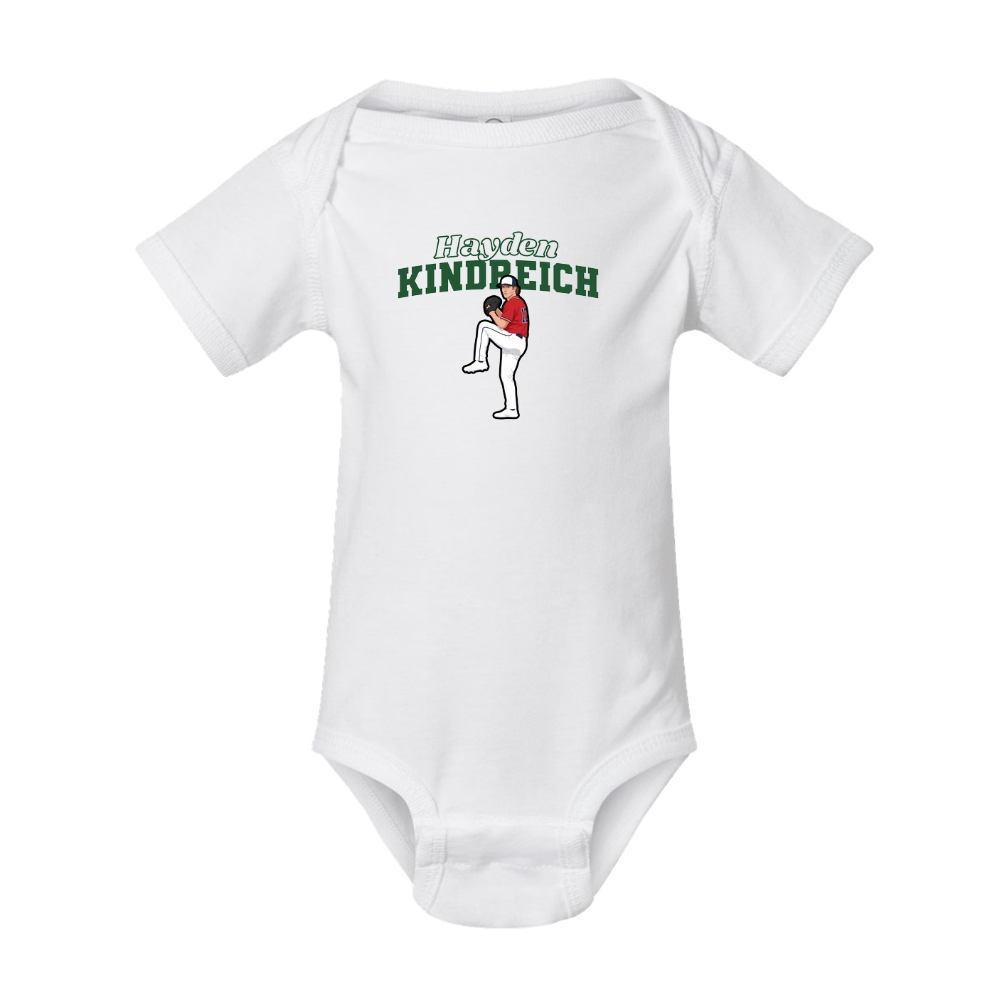 Baby Onesie — Name Arch in White