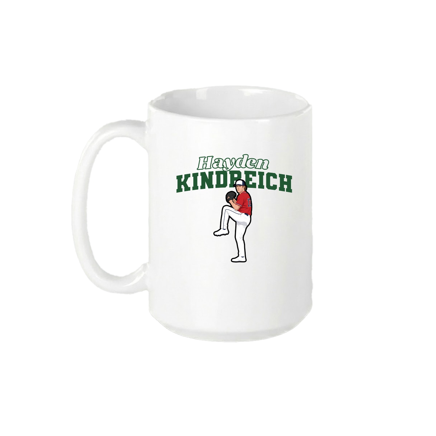 15oz Coffee Mug — Name Arch in White