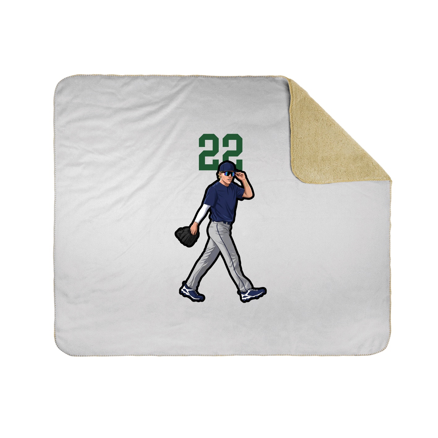 Throw Blanket — Number Top in White