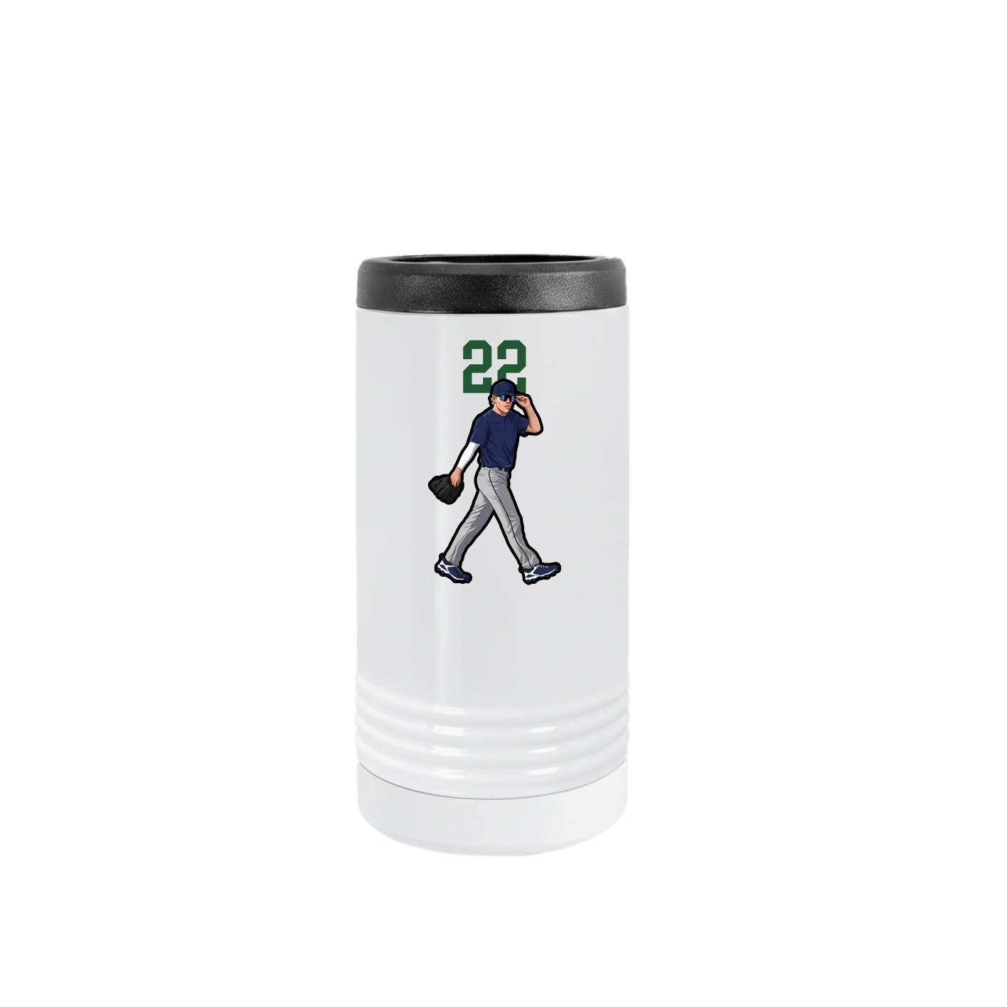 Slim Beverage Holder — Number Top in White