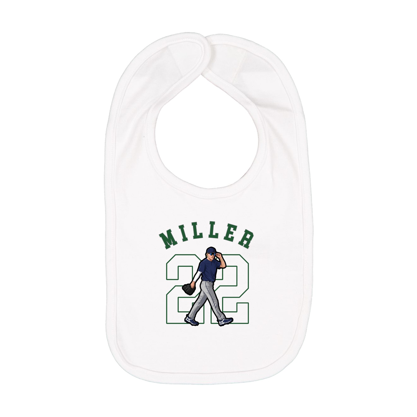 Infant Bib — Shirsey Arch in White