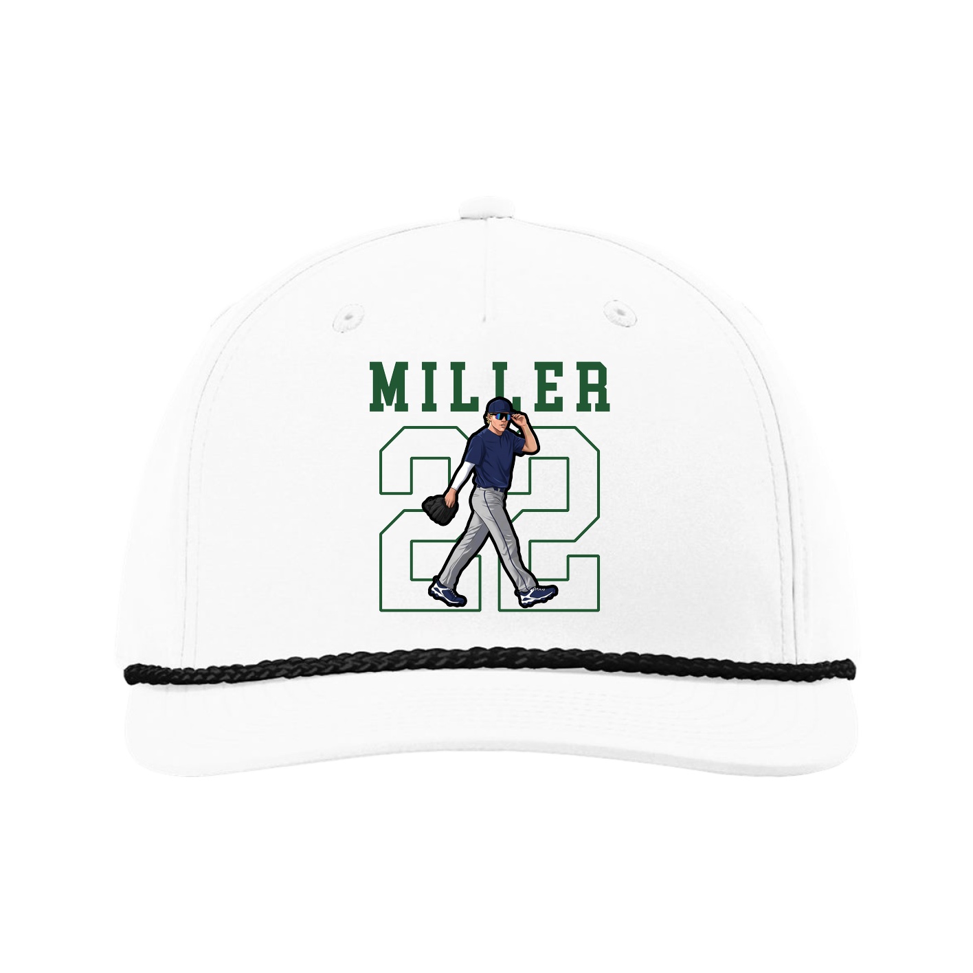 Five-Panel Classic Rope Cap — Shirsey in White