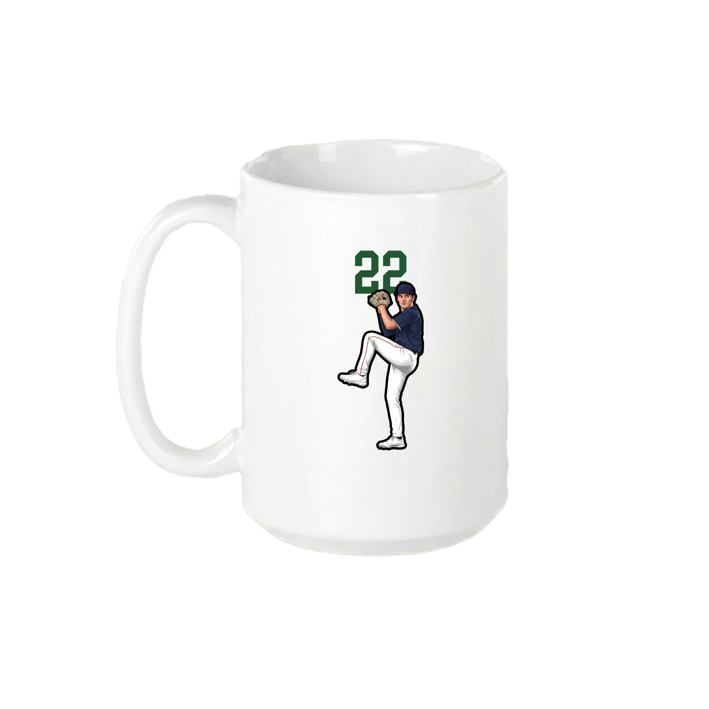15oz Coffee Mug — Number Top in White