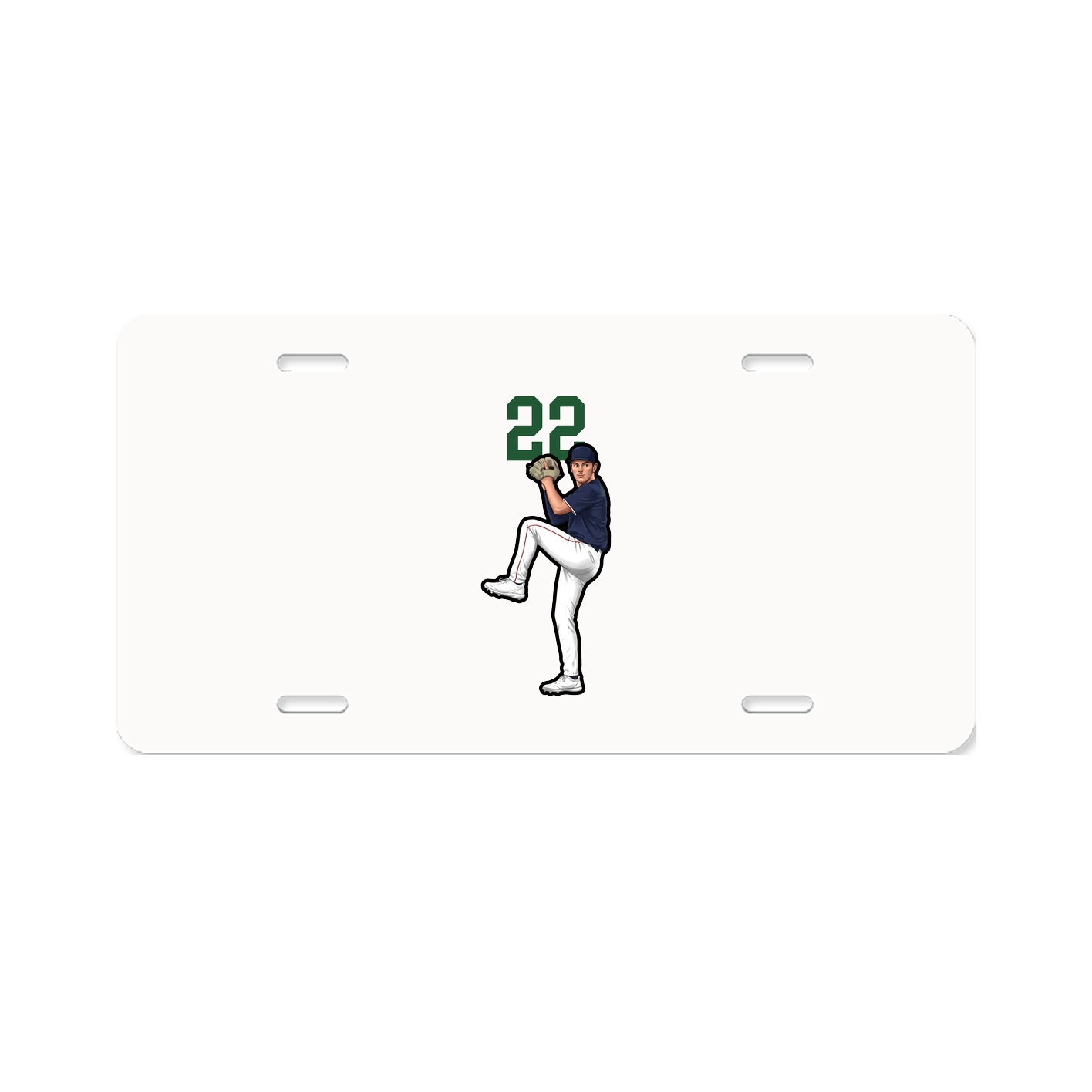 License Plate — Number Top in Classic