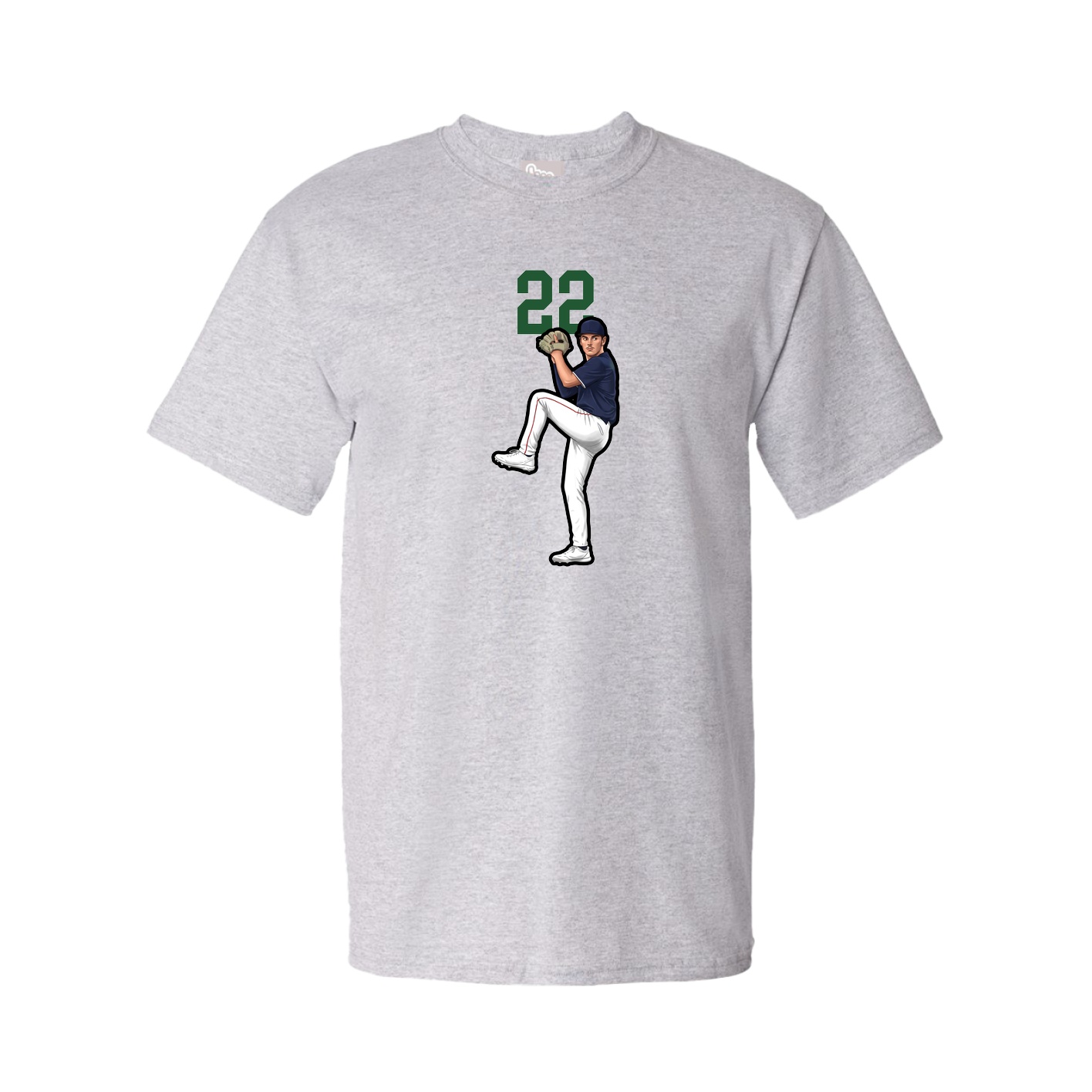 Youth Tee — Number Top in Grey