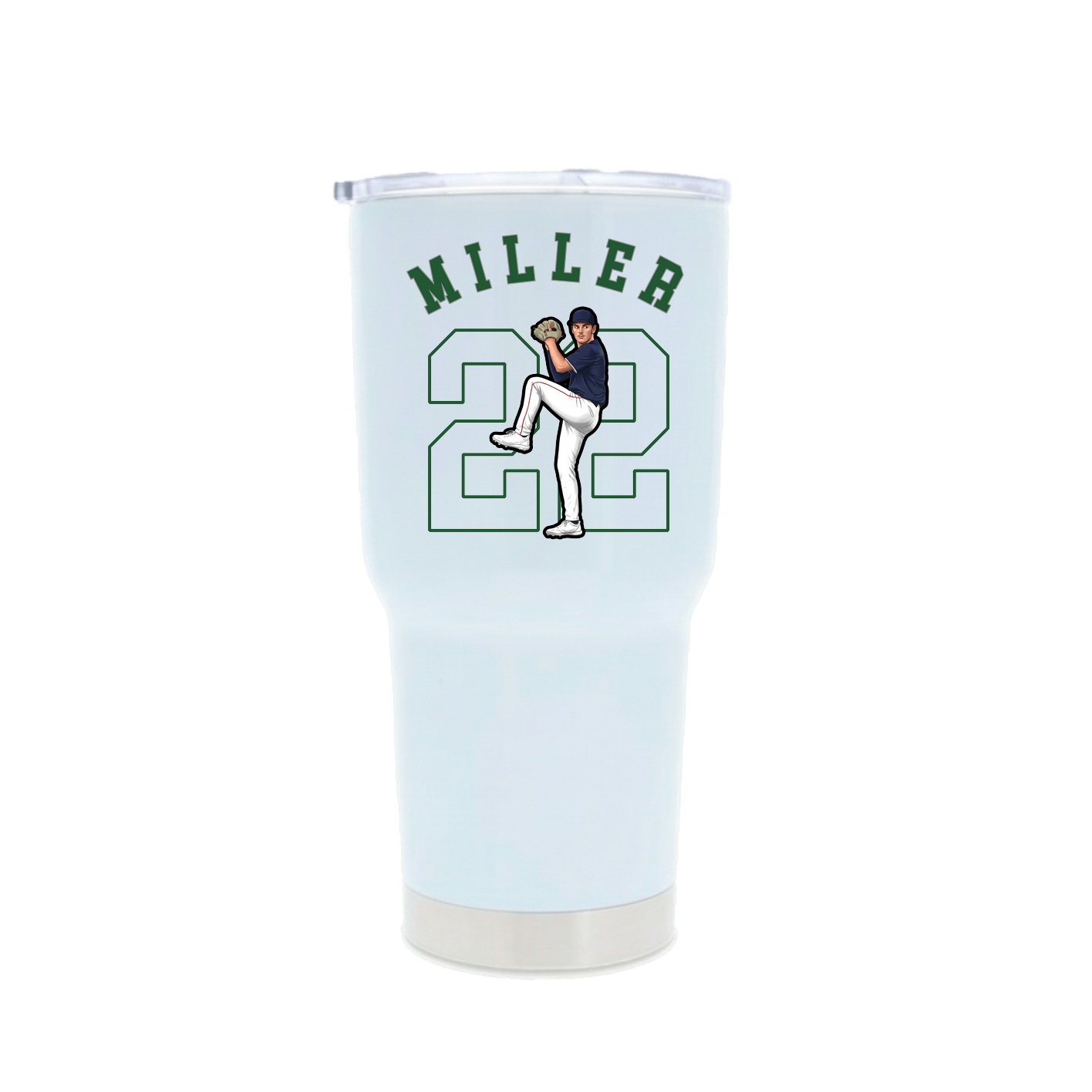 30oz Stainless Steel Tumbler — Shirsey Arch in White