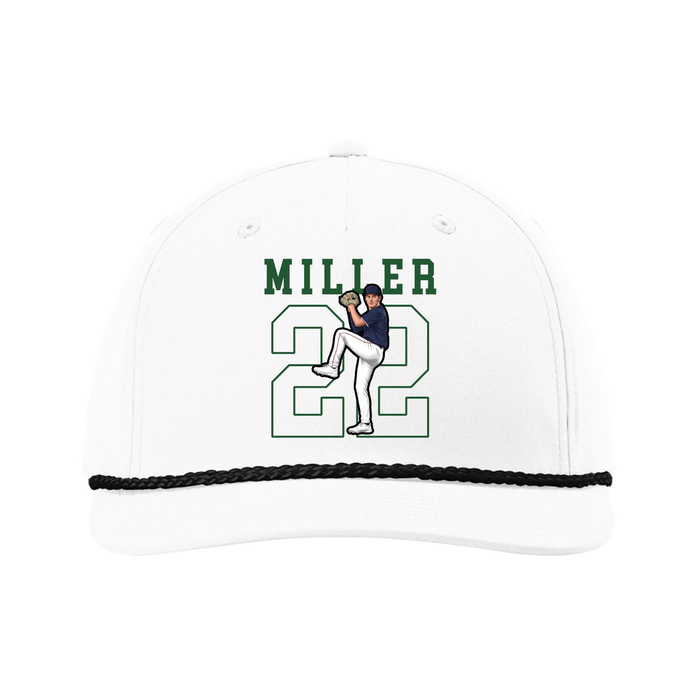 Five-Panel Classic Rope Cap — Shirsey in White