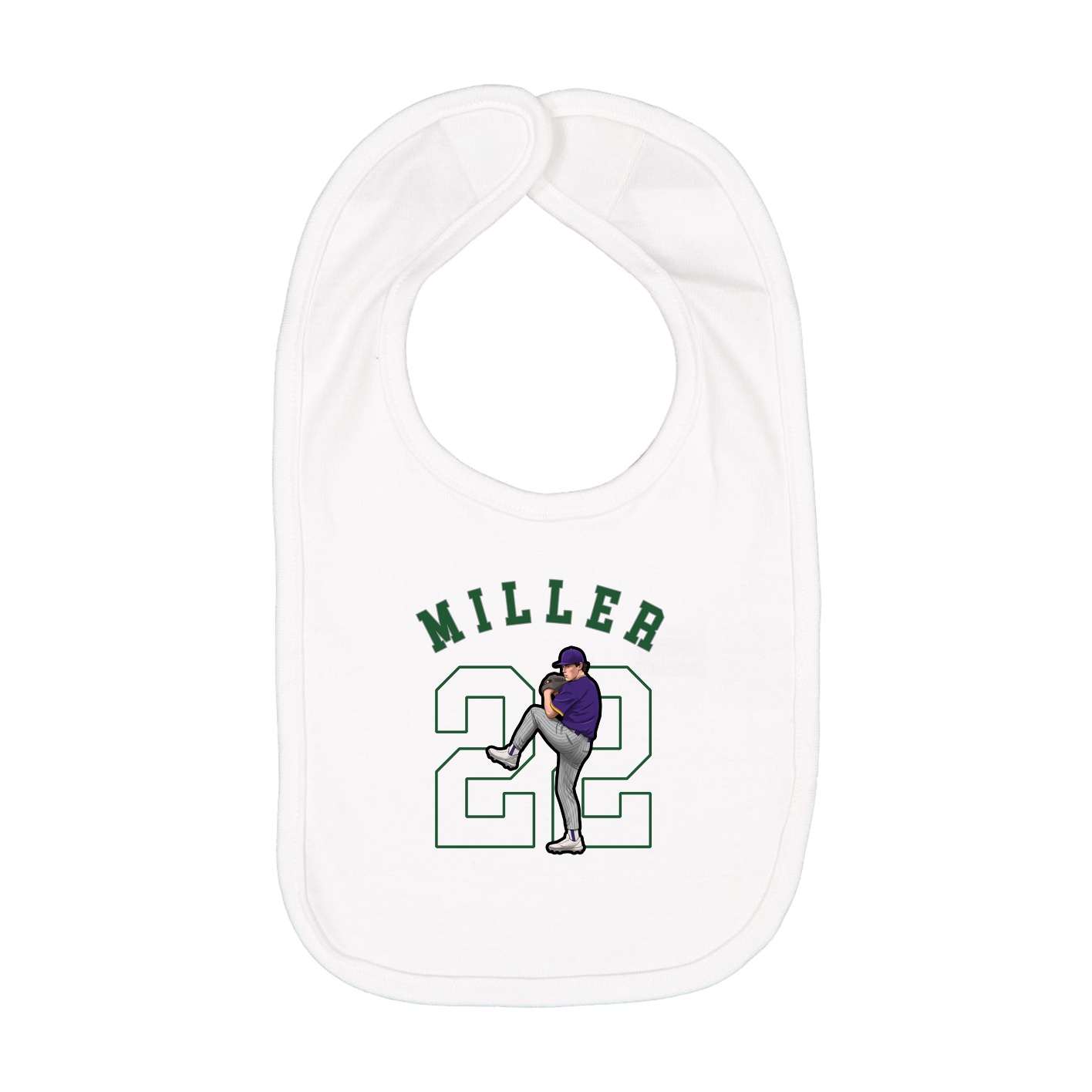Infant Bib — Shirsey Arch in White
