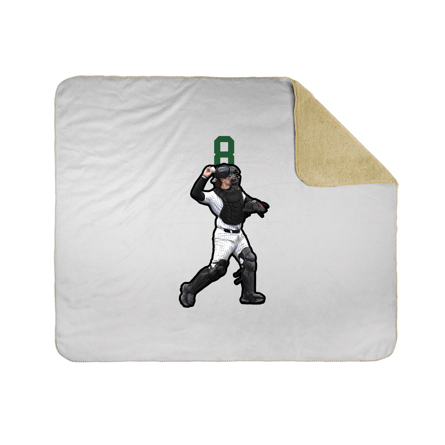 Throw Blanket — Number Top in White