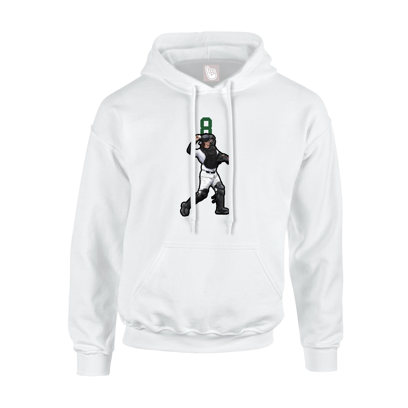 Hoodie — Number Top in White