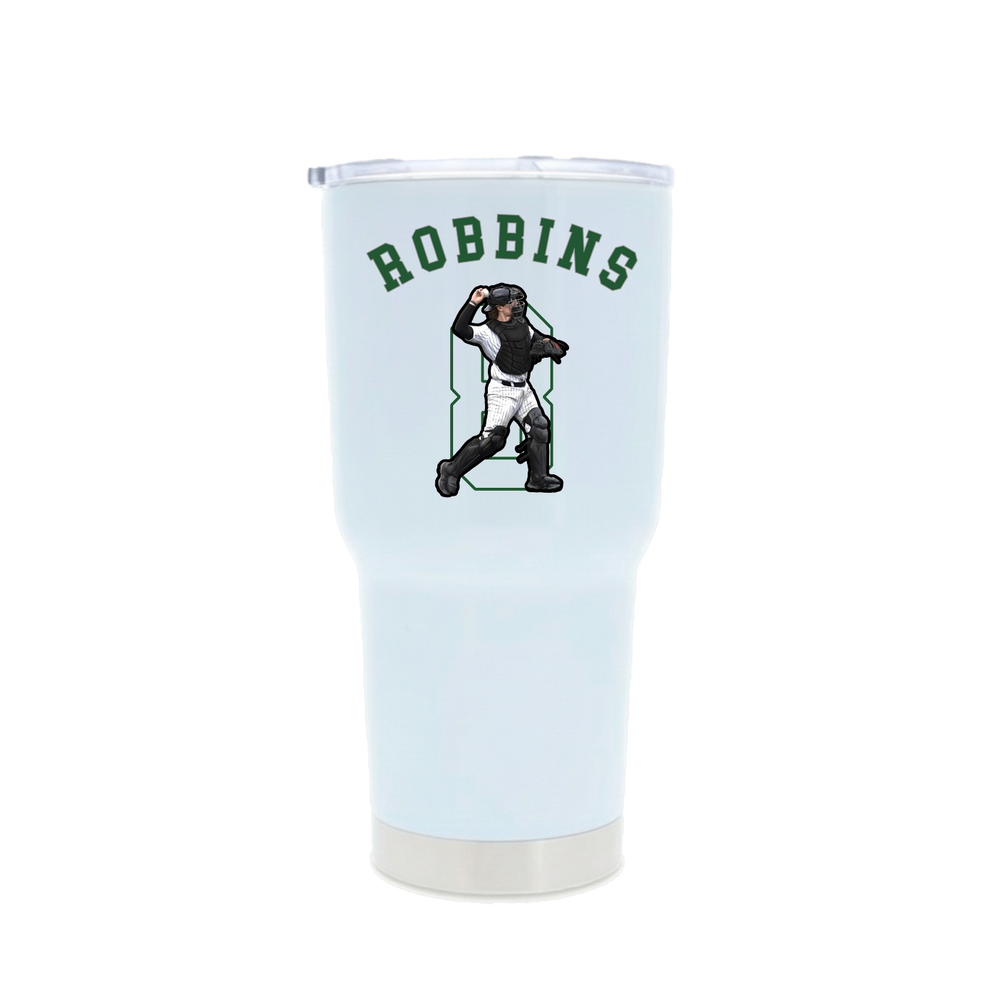30oz Stainless Steel Tumbler — Shirsey Arch in White