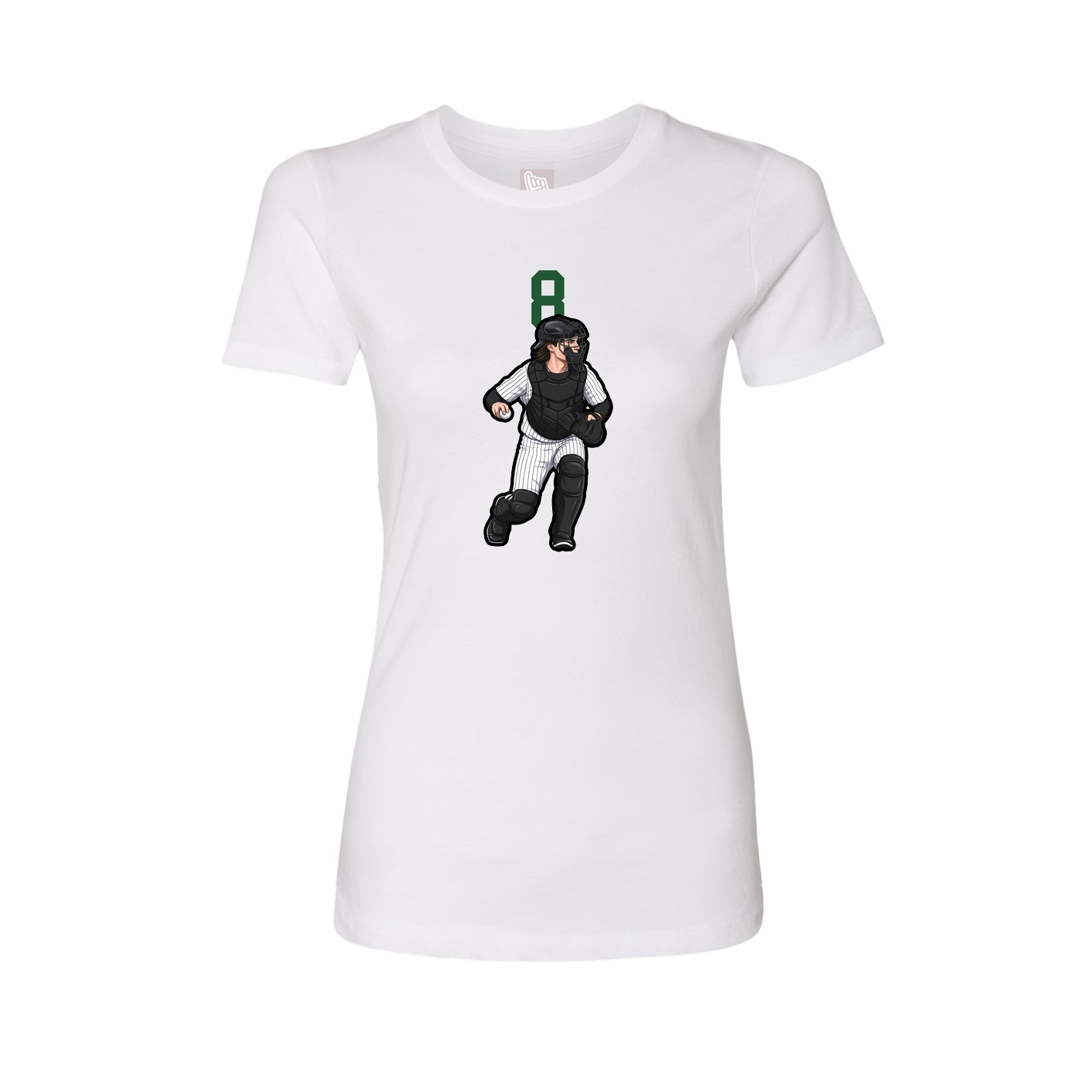 Fitted Women's Tee — Number Top in White