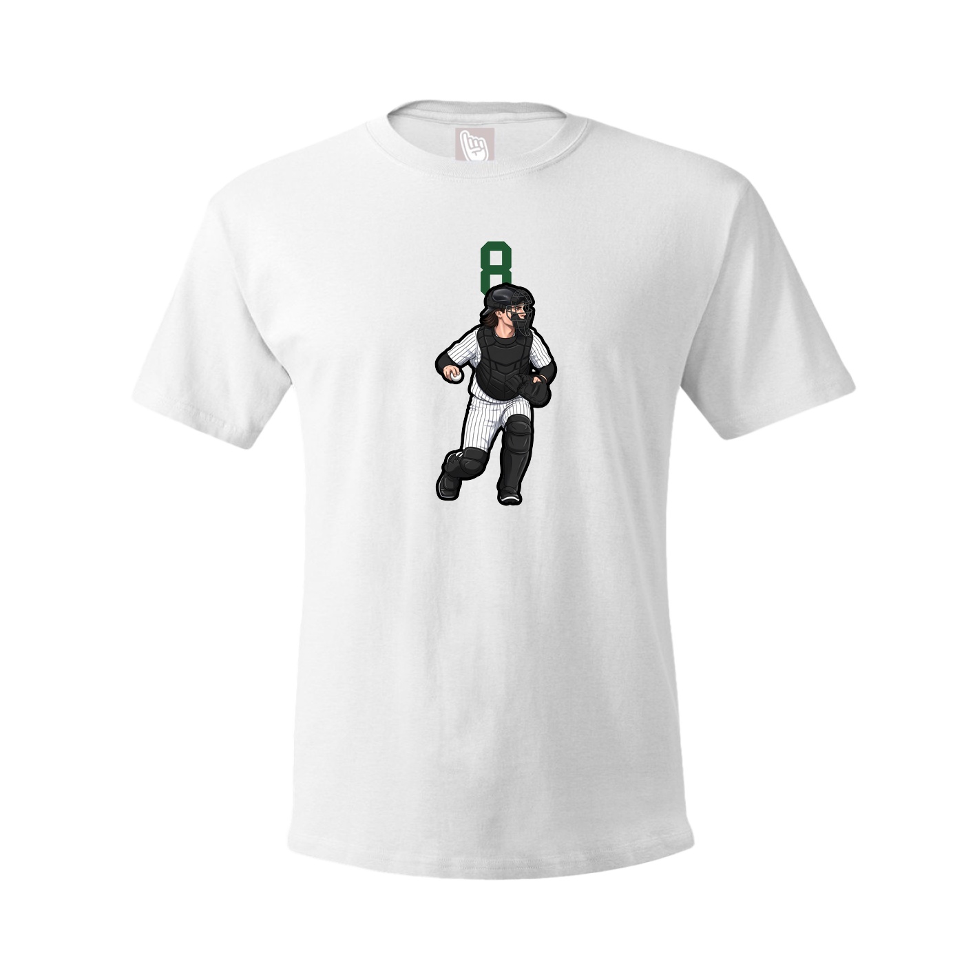 Youth Tee — Number Top in White