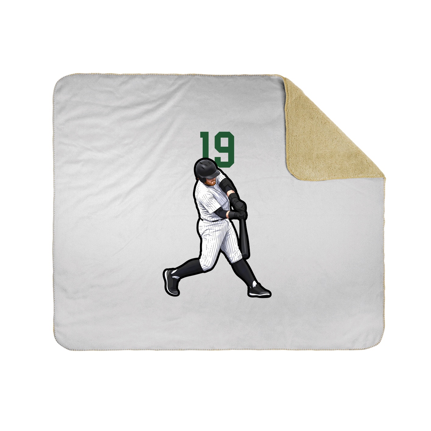 Throw Blanket — Number Top in White