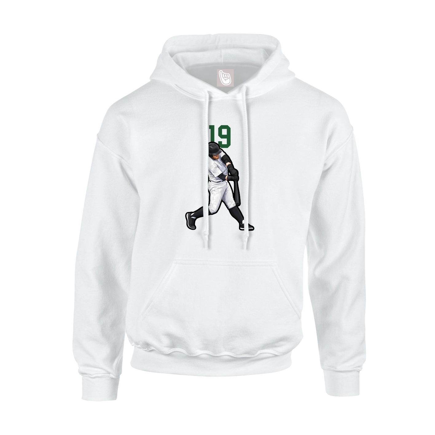 Youth Hoodie — Number Top in White