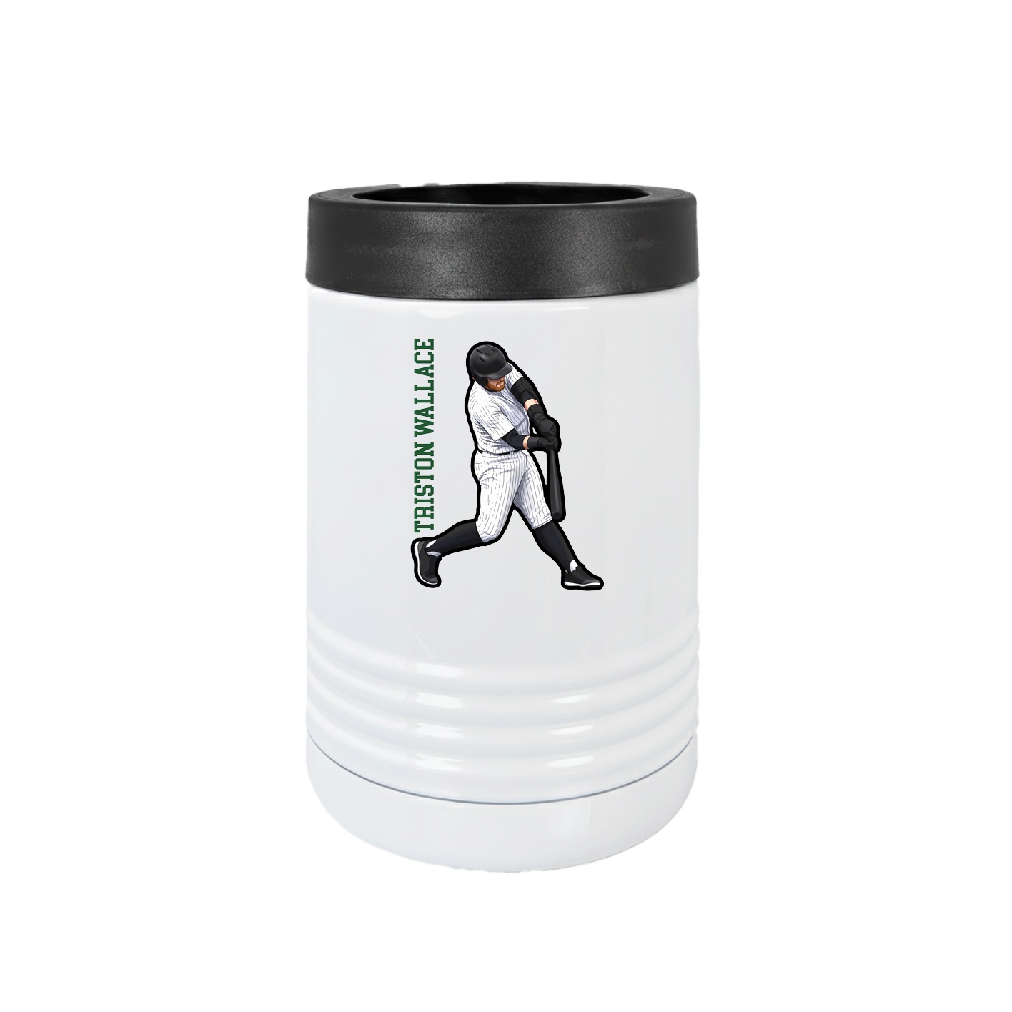 Beverage Holder — Name Vertical in White