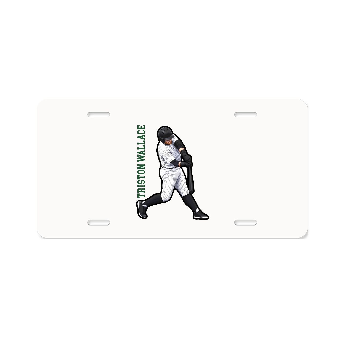 License Plate — Name Vertical in Classic