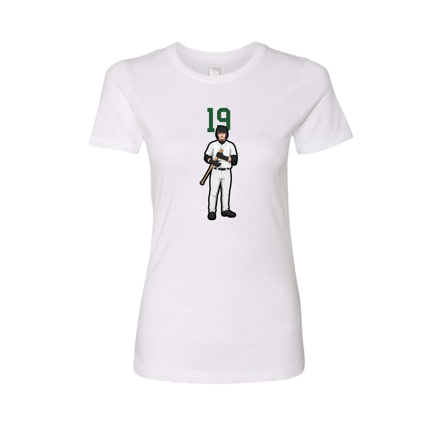 Womens Tee — Number Top in White