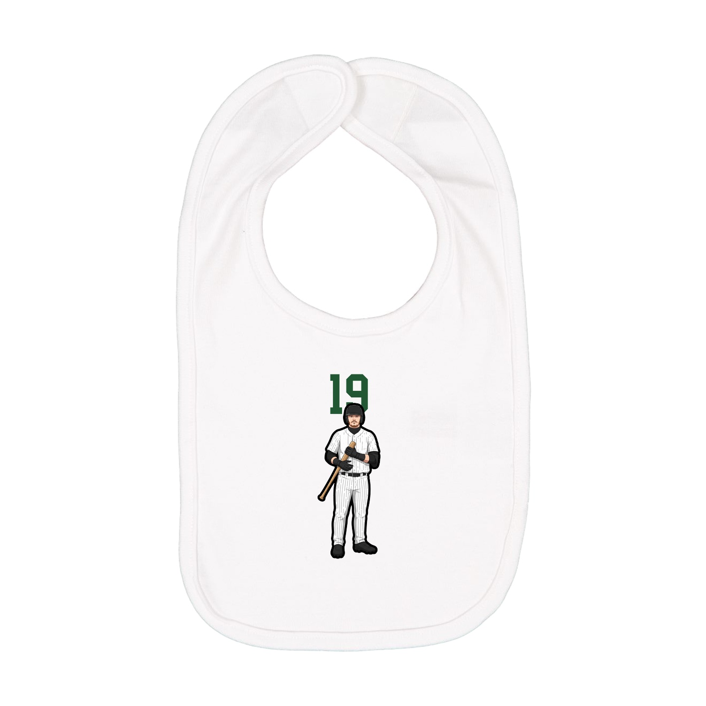 Infant Bib — Number Top in White