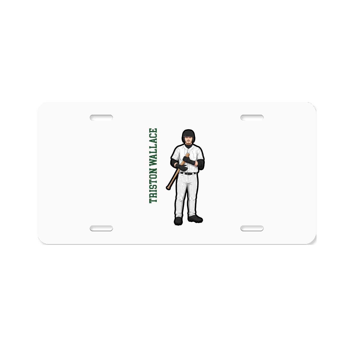 License Plate — Name Vertical in Classic