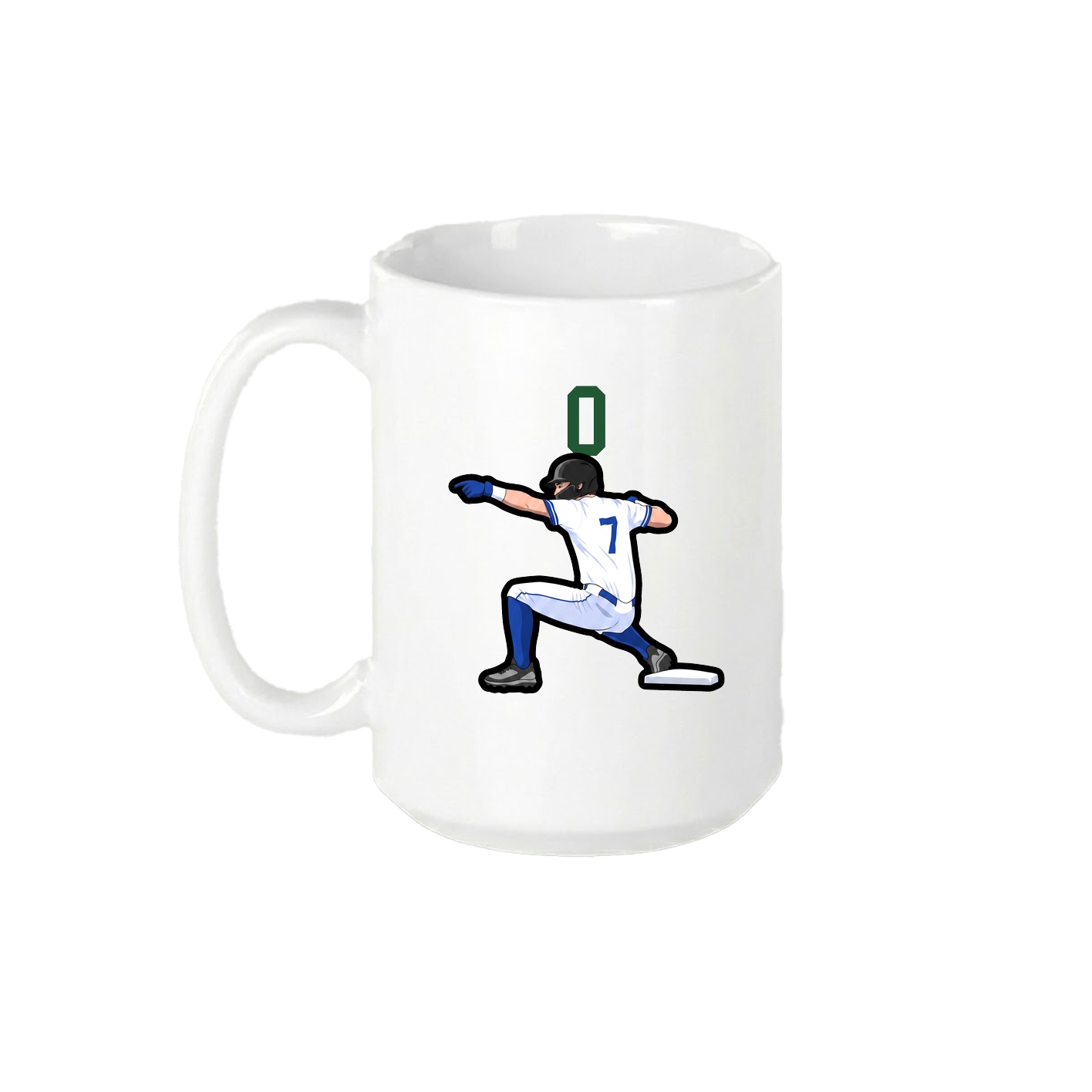 15oz Coffee Mug — Number Top in White
