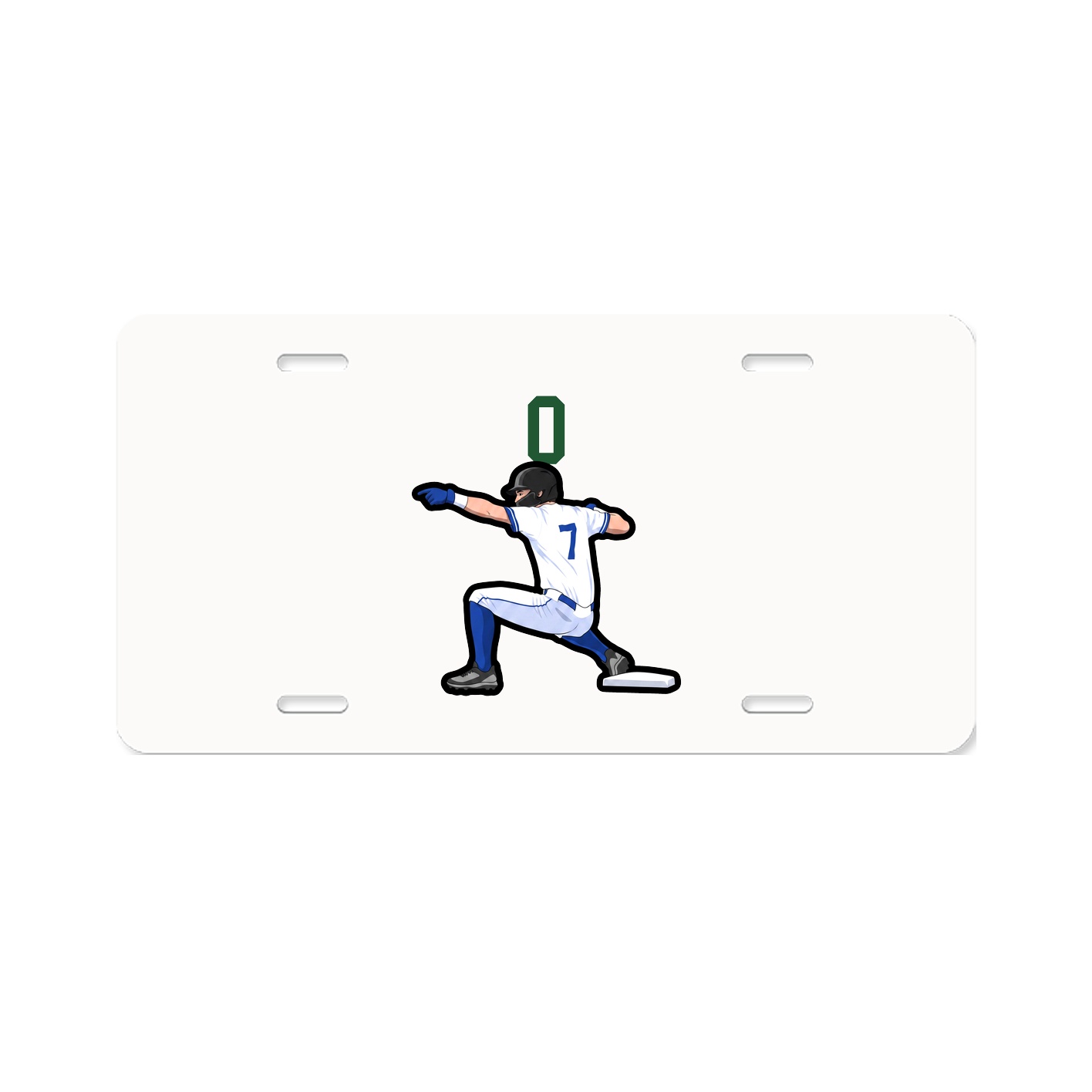 License Plate — Number Top in Classic