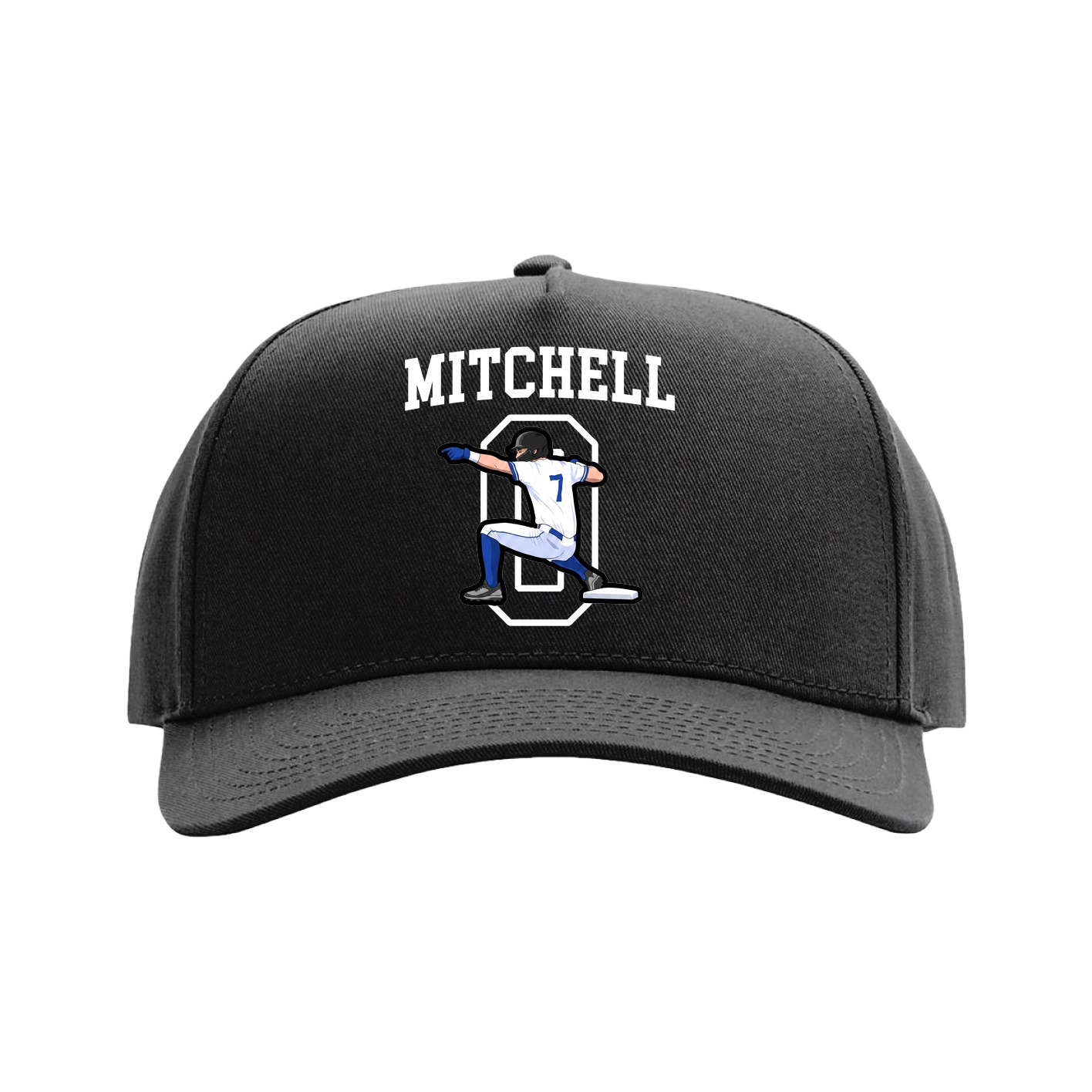Full Fabric Five-Panel Champ Cap — Shirsey in Black