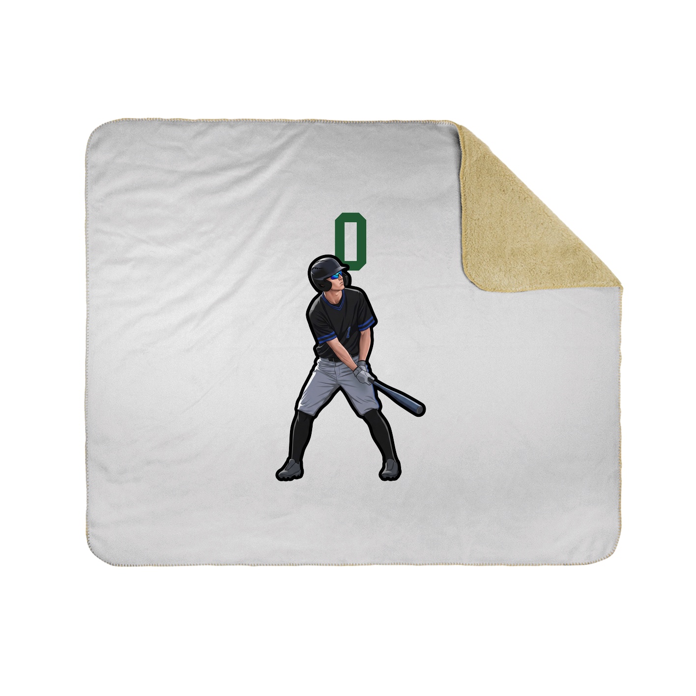 Throw Blanket — Number Top in White