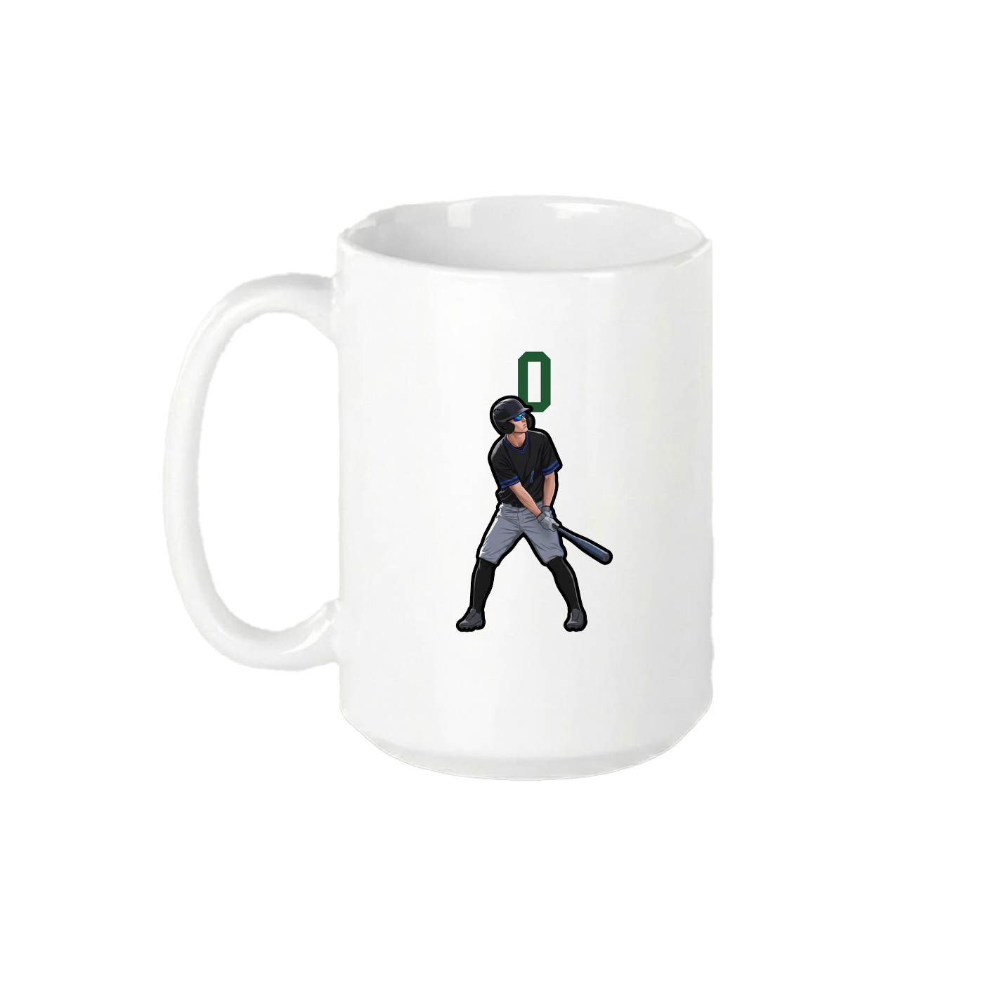 15oz Coffee Mug — Number Top in White