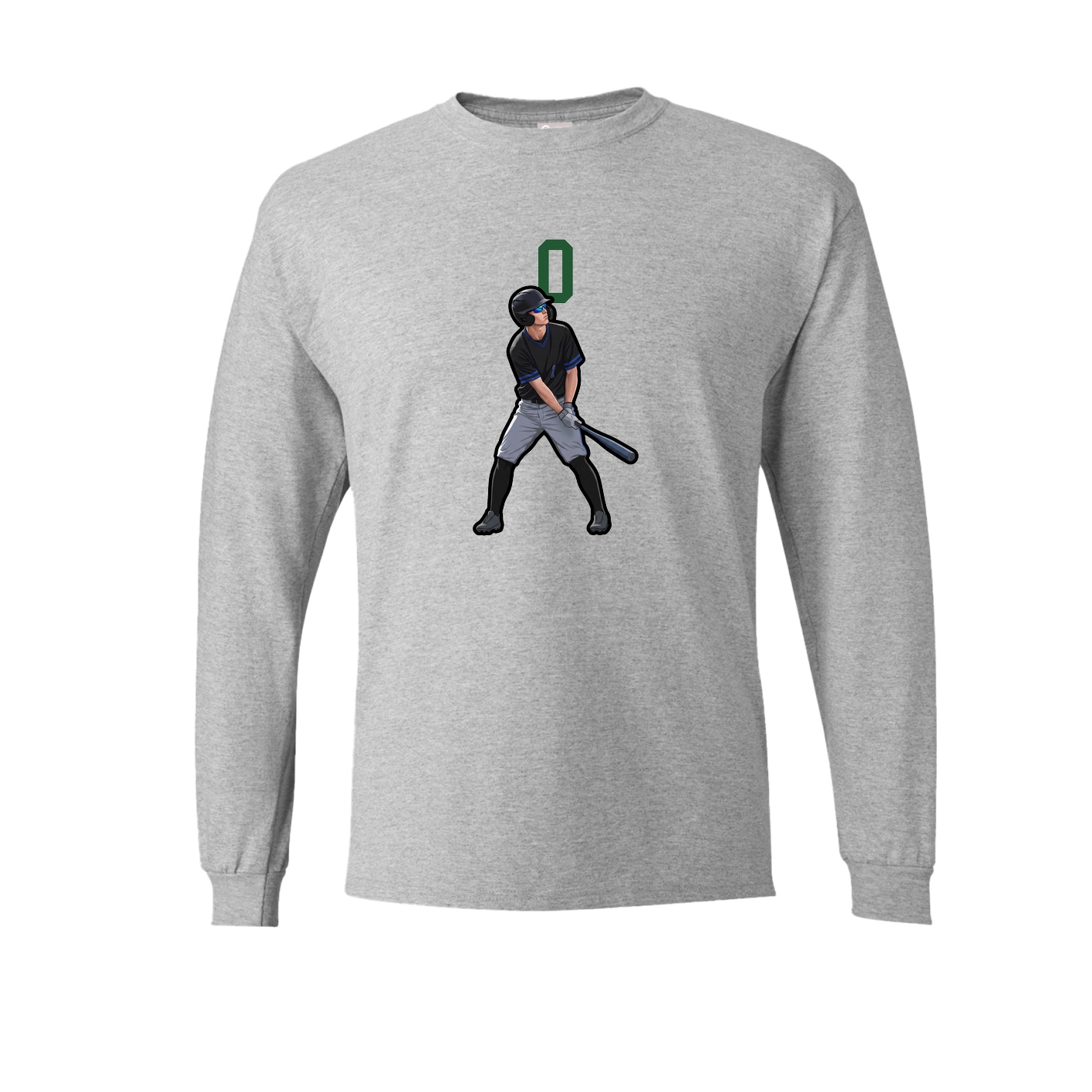 Long Sleeve Tee — Number Top in Grey