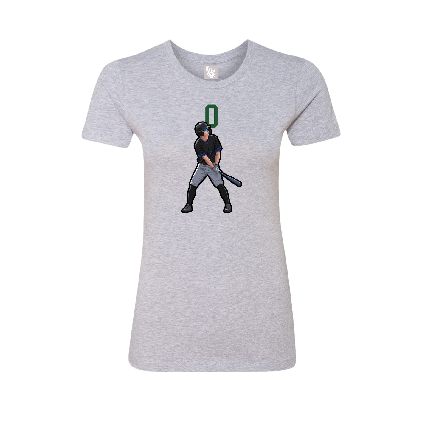 Womens Tee — Number Top in Grey