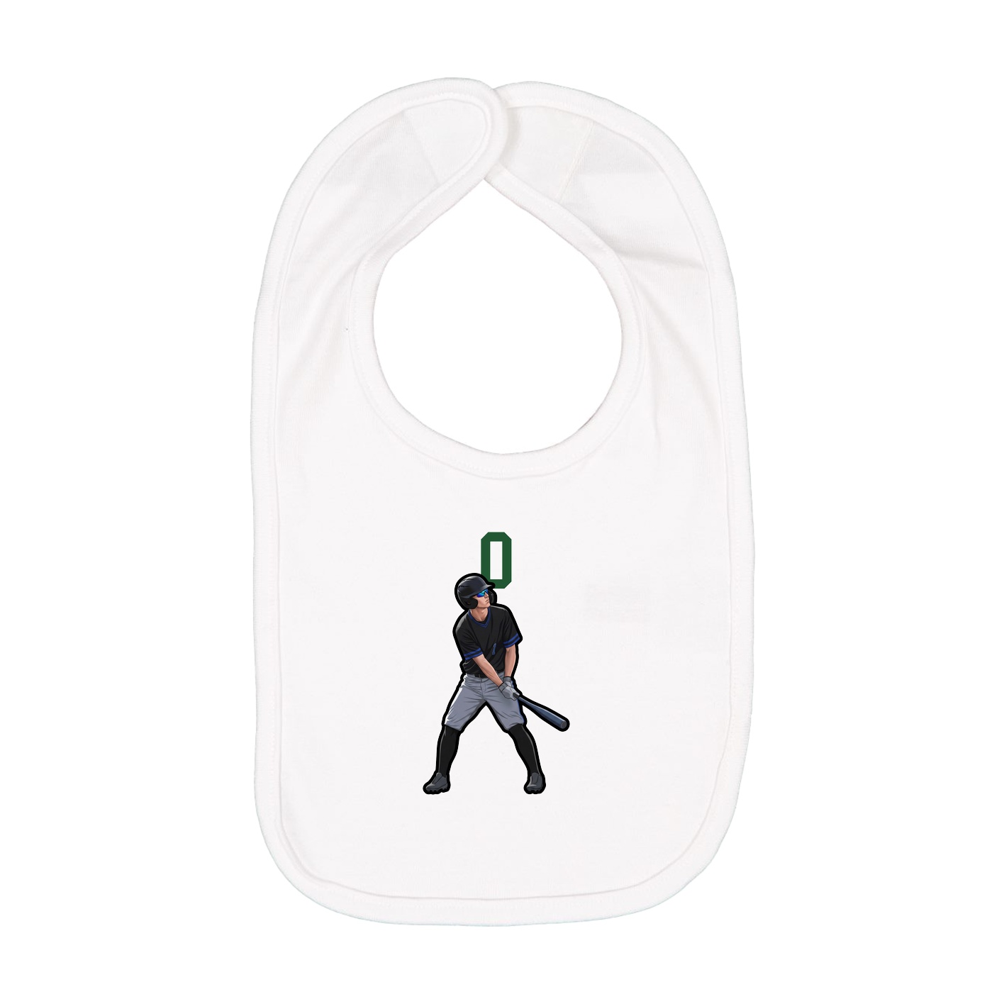 Infant Bib — Number Top in White