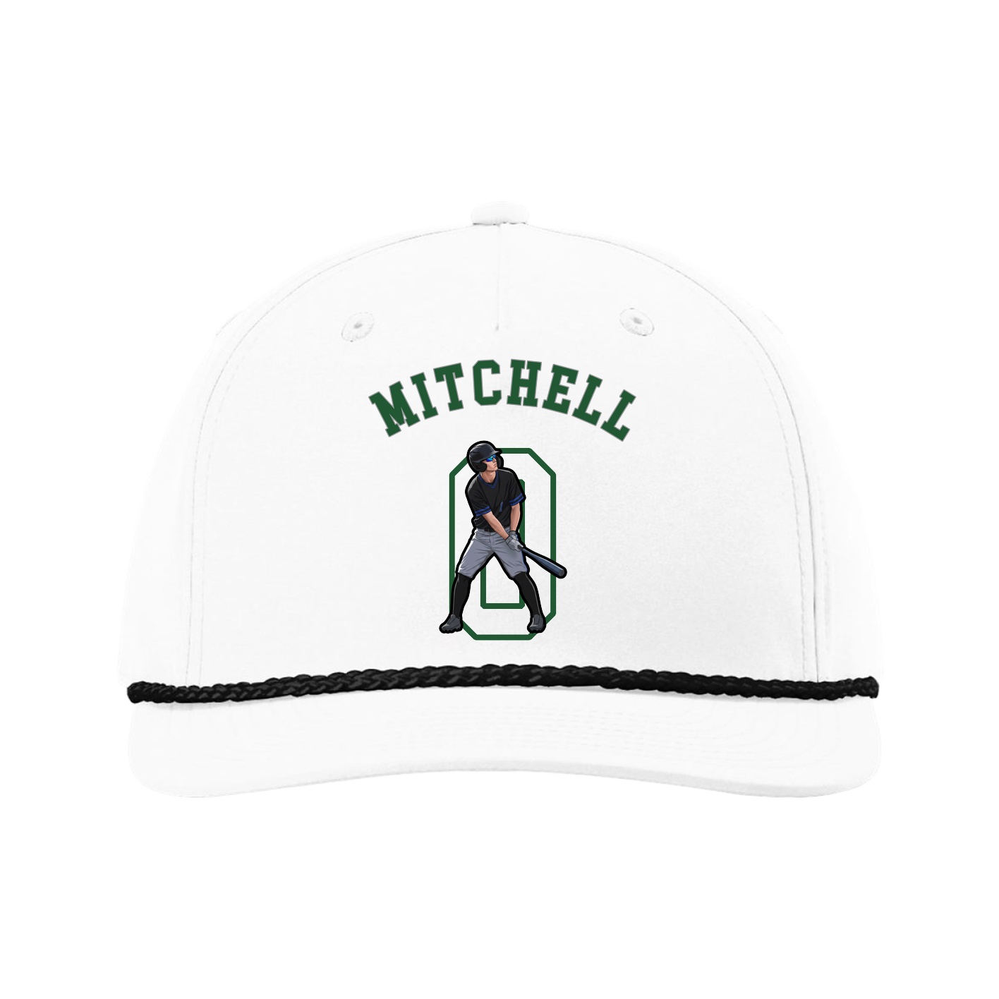 Five-Panel Classic Rope Cap — Shirsey Arch in White