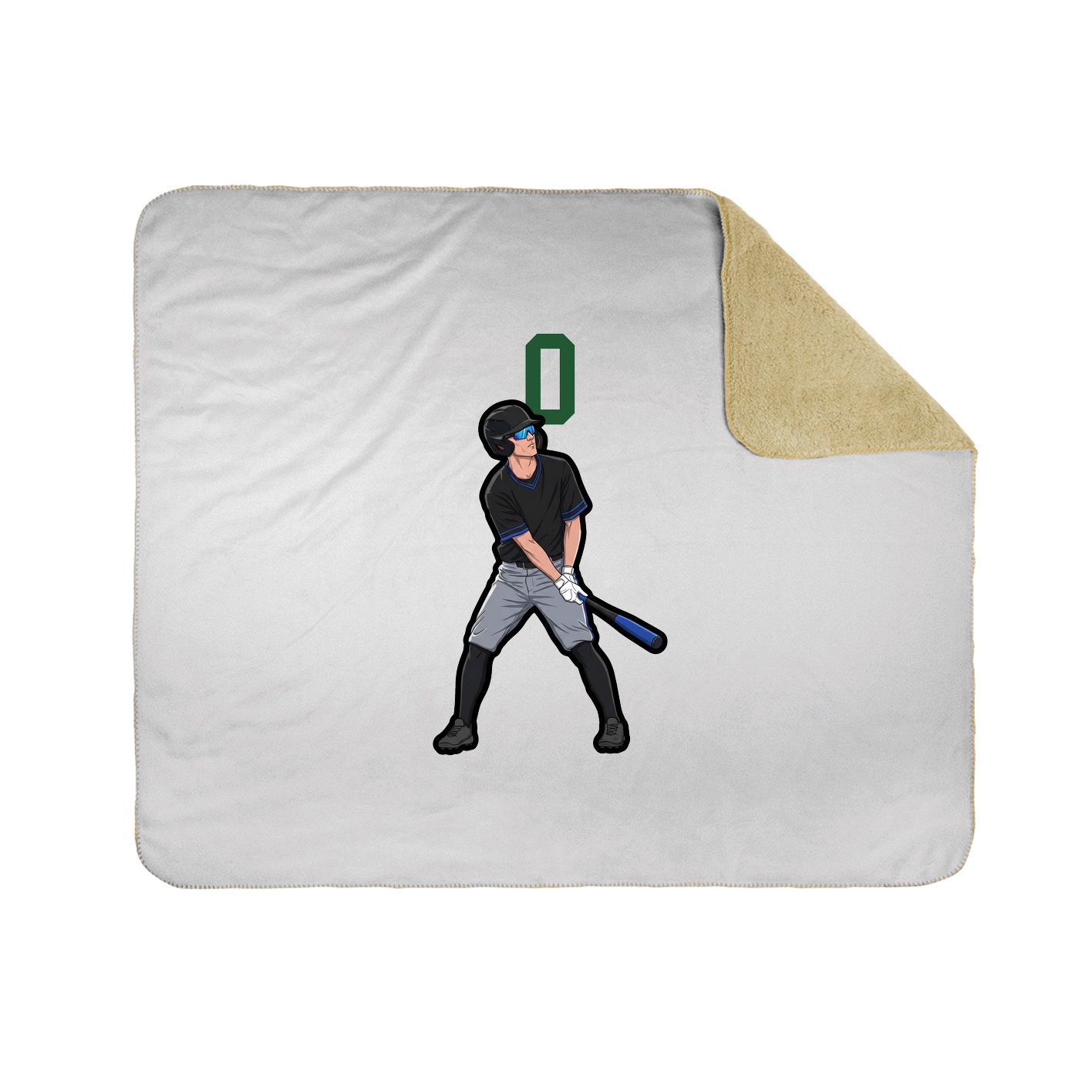 Throw Blanket — Number Top in White