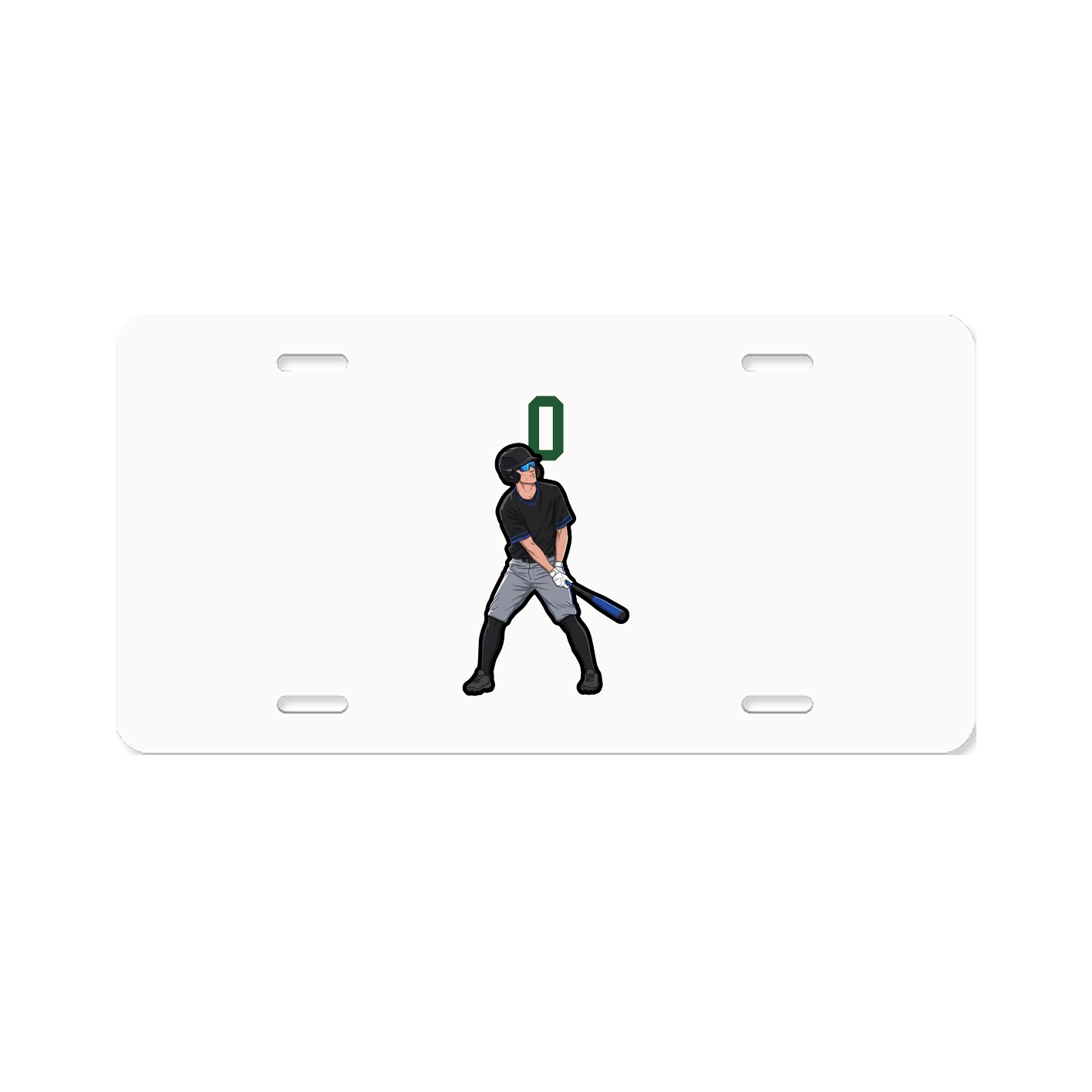 License Plate — Number Top in Classic