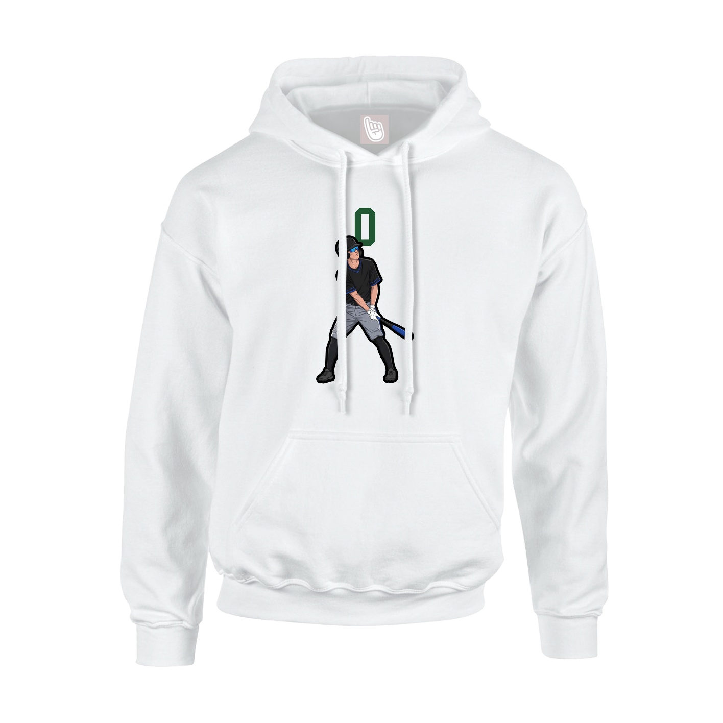 Hoodie — Number Top in White