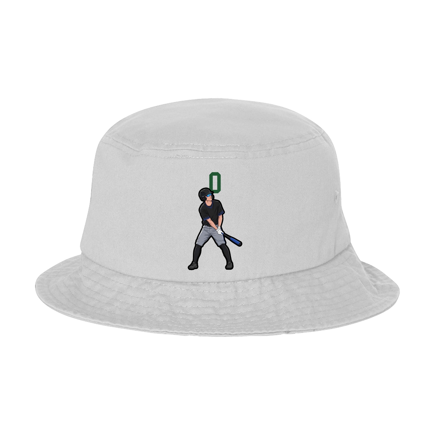 Bucket Cap — Number Top in White