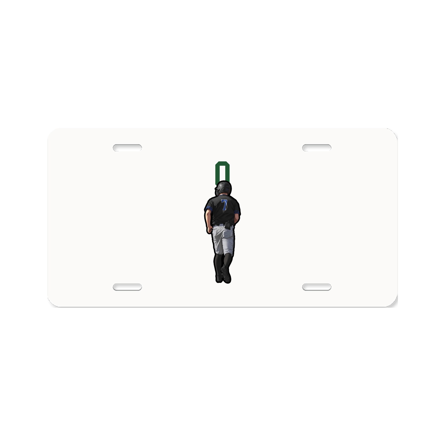 License Plate — Number Top in Classic