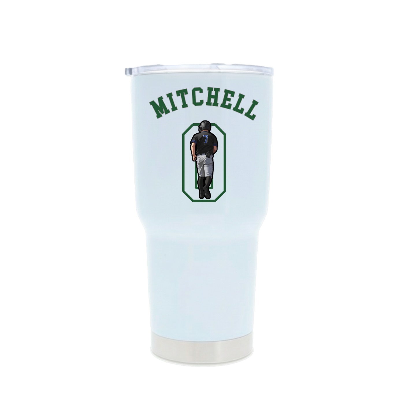 30oz Stainless Steel Tumbler — Shirsey Arch in White