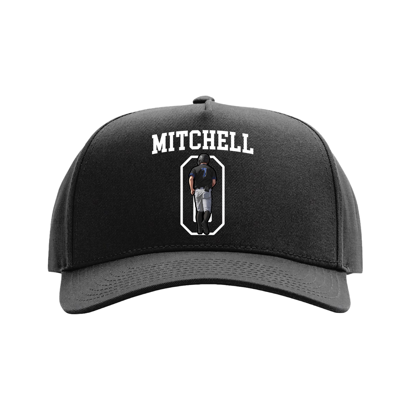 Full Fabric Five-Panel Champ Cap — Shirsey in Black