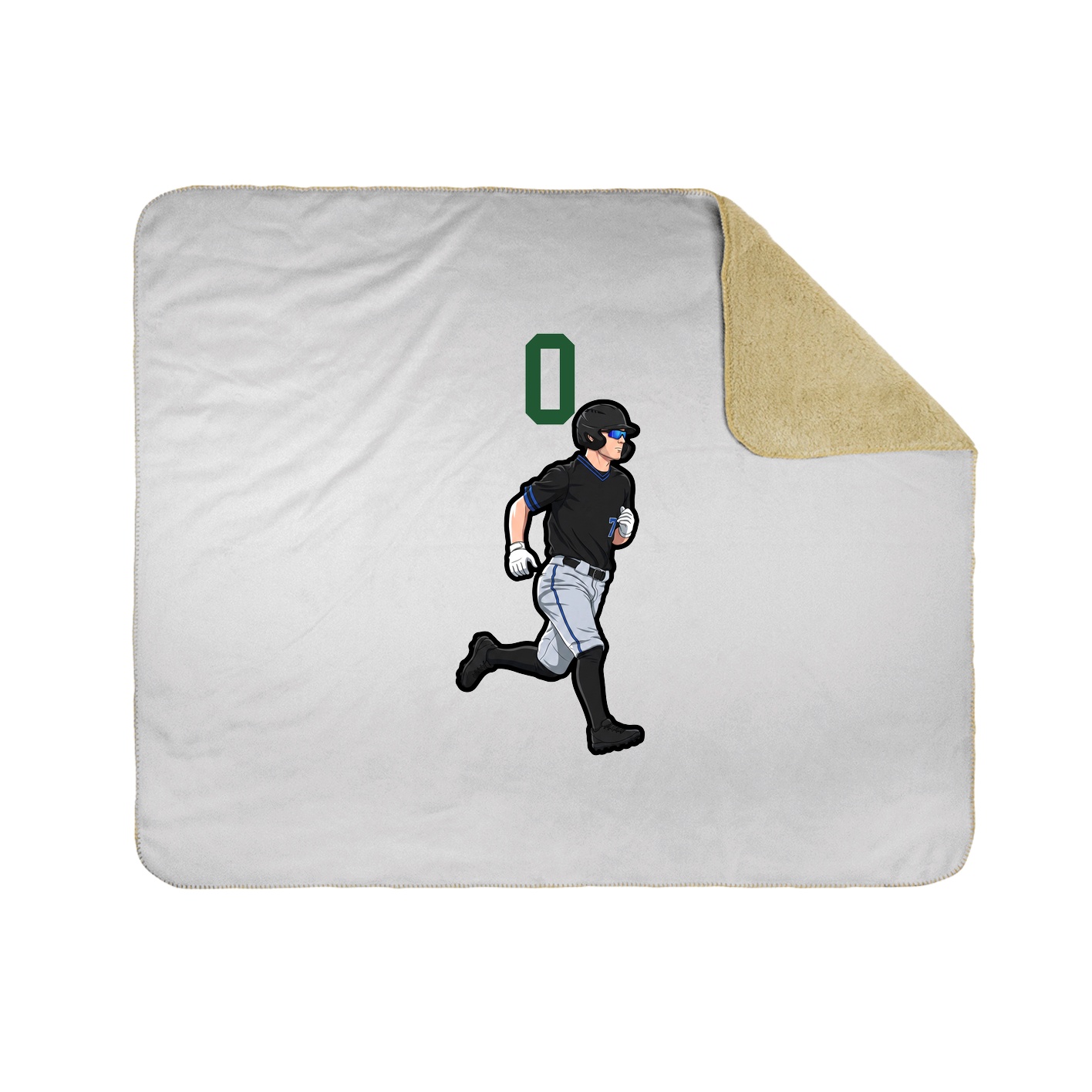 Throw Blanket — Number Top in White