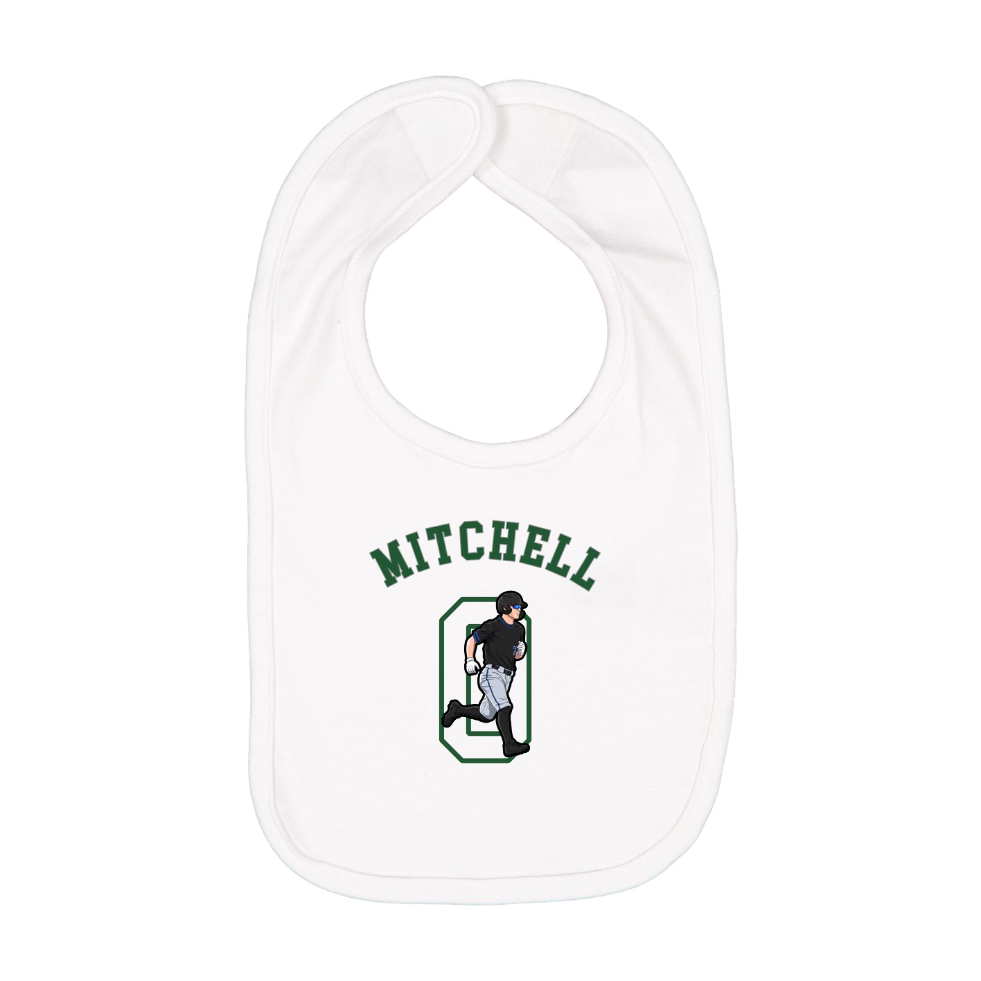 Infant Bib — Shirsey Arch in White