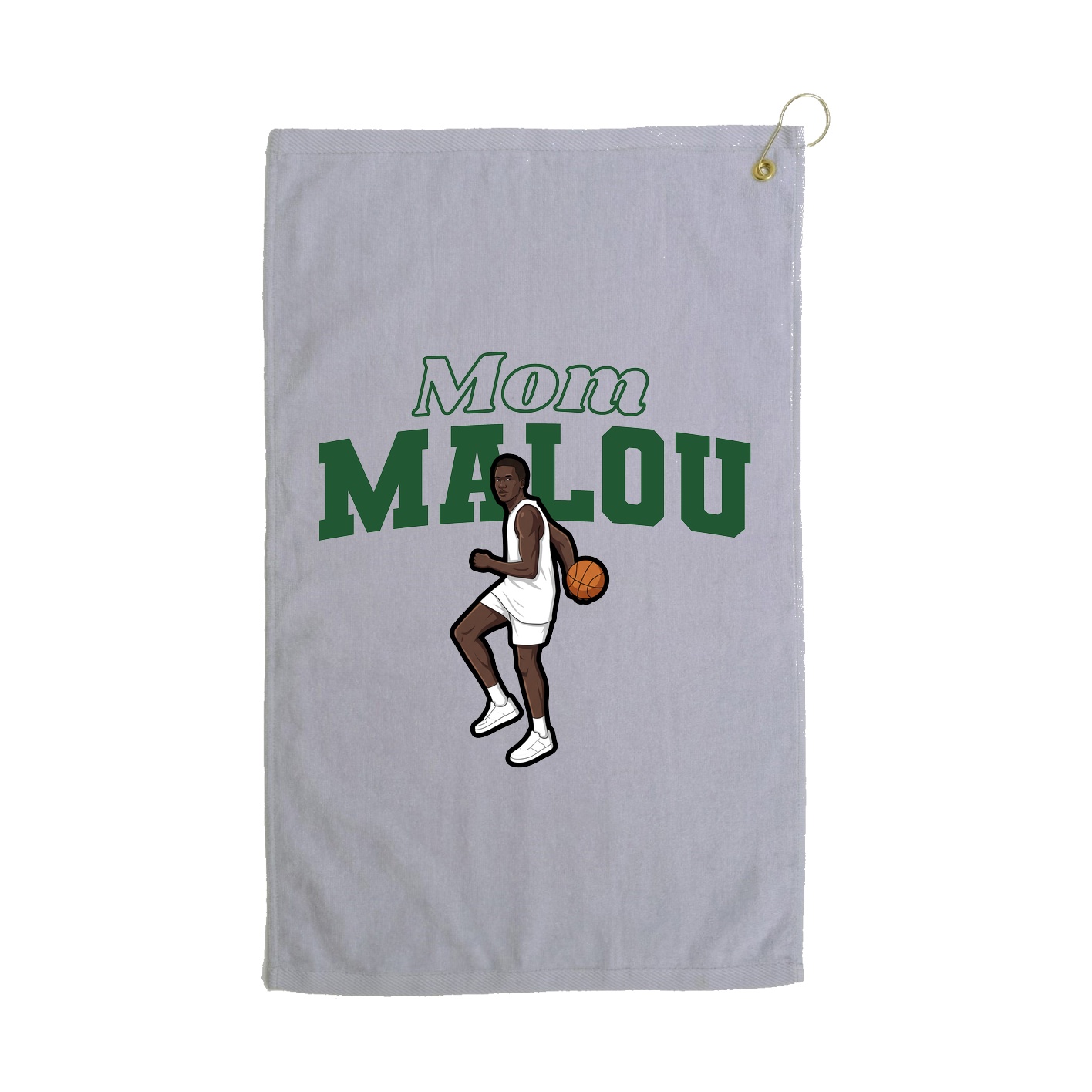 Golf Towel — Mothers Day Block in Grey