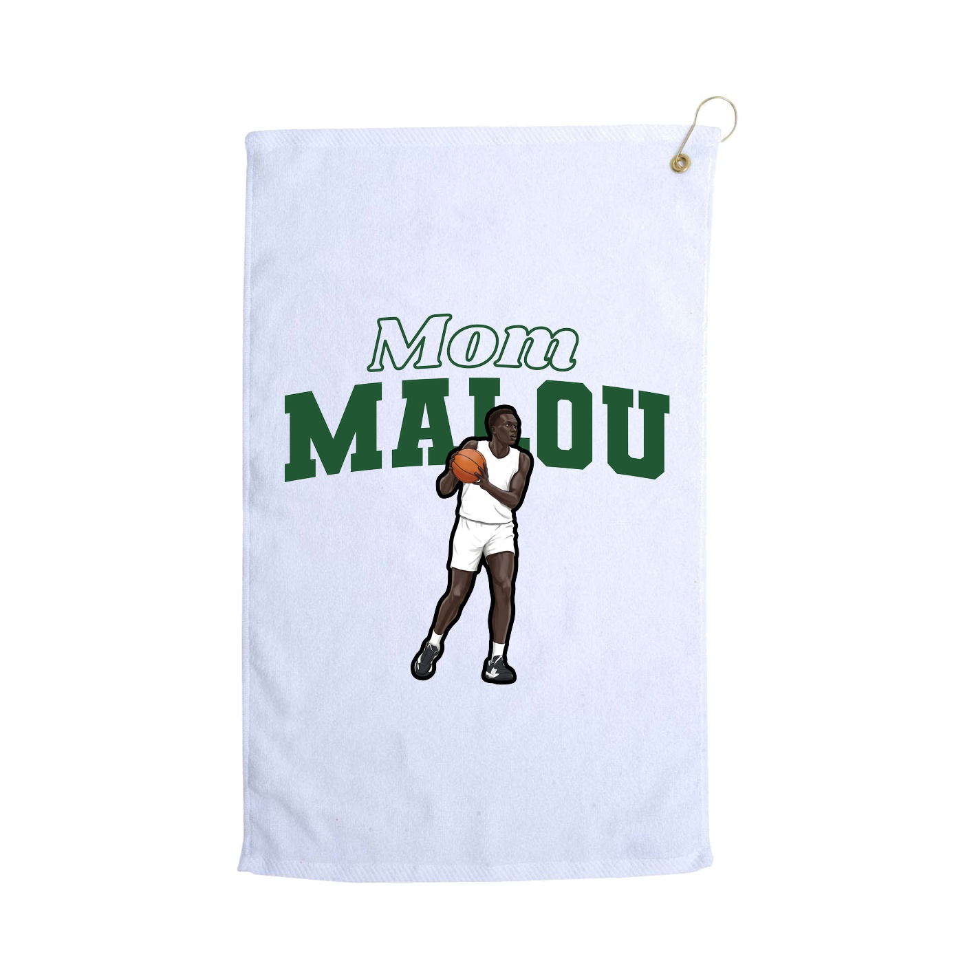 Golf Towel — Mothers Day Block in White